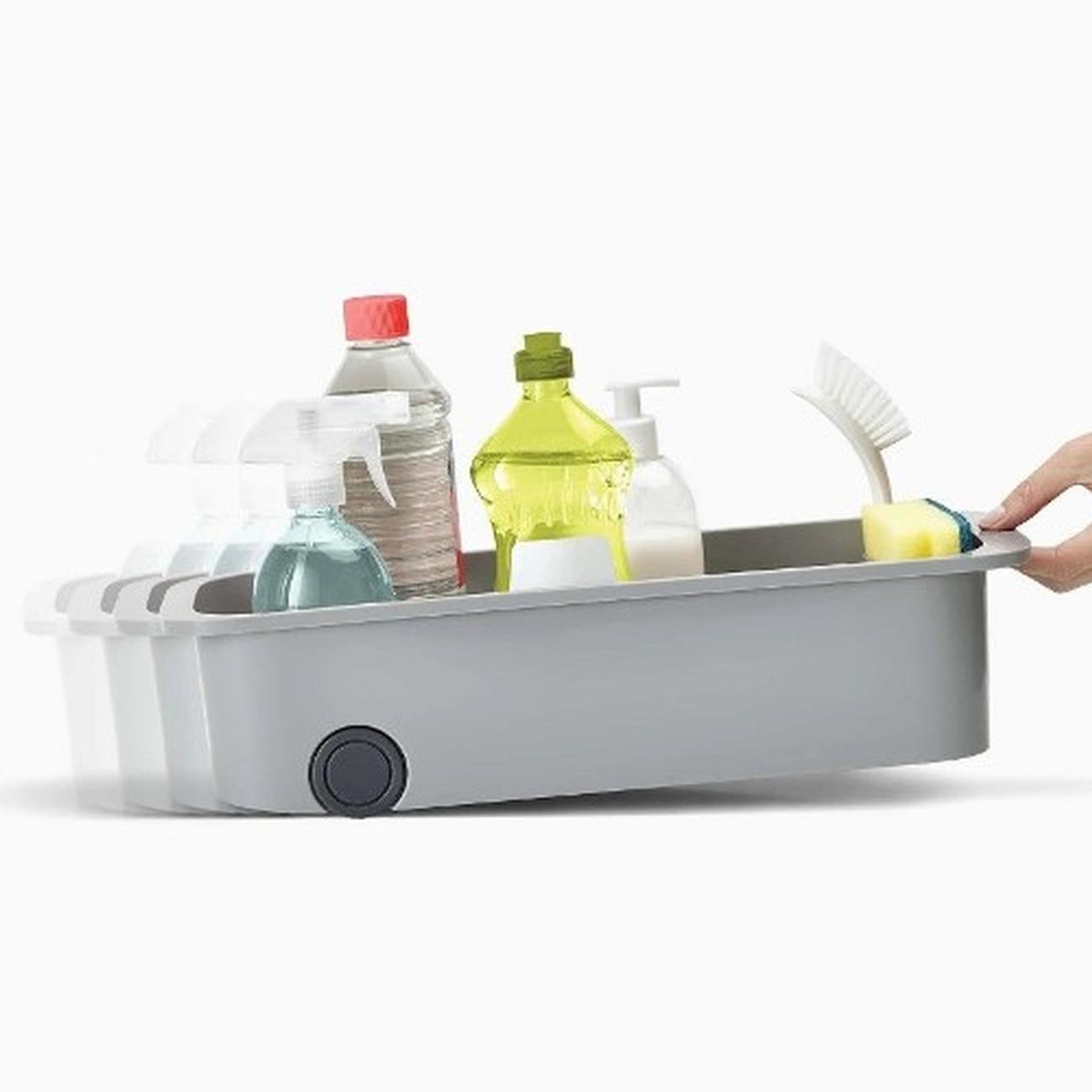 jj-cupboardstore-easy-storage-caddy-grey - Joseph Joseph CupboardStore Easy-access Grey Storage Caddy