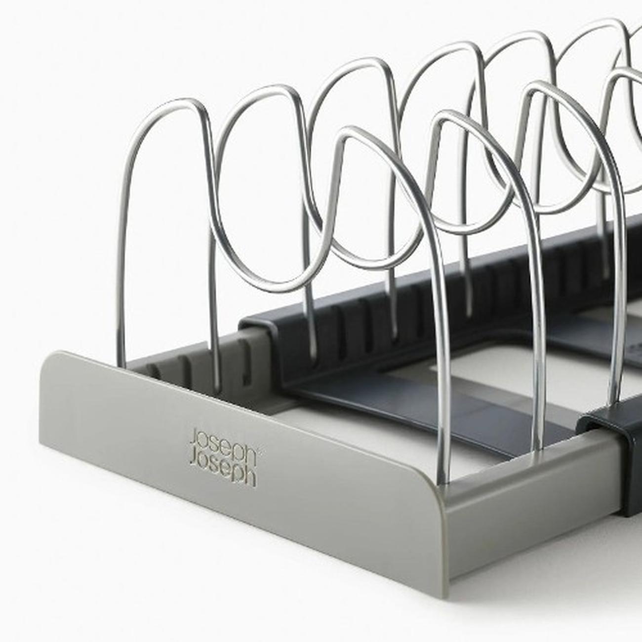 jj-drawerstore-expanding-cookware-organiser-grey - Joseph Joseph DrawStore- Expanding Cookware Organiser Grey