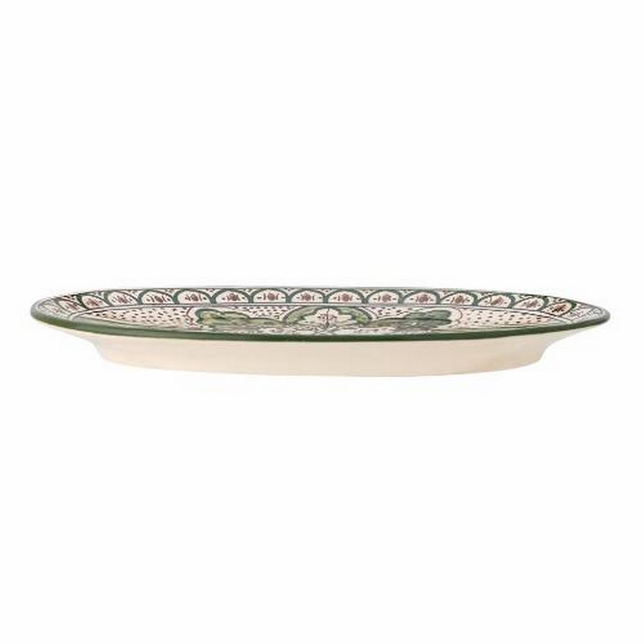 karlie-serving-plate-green-stoneware - Karlie Serving Plate Green Stoneware
