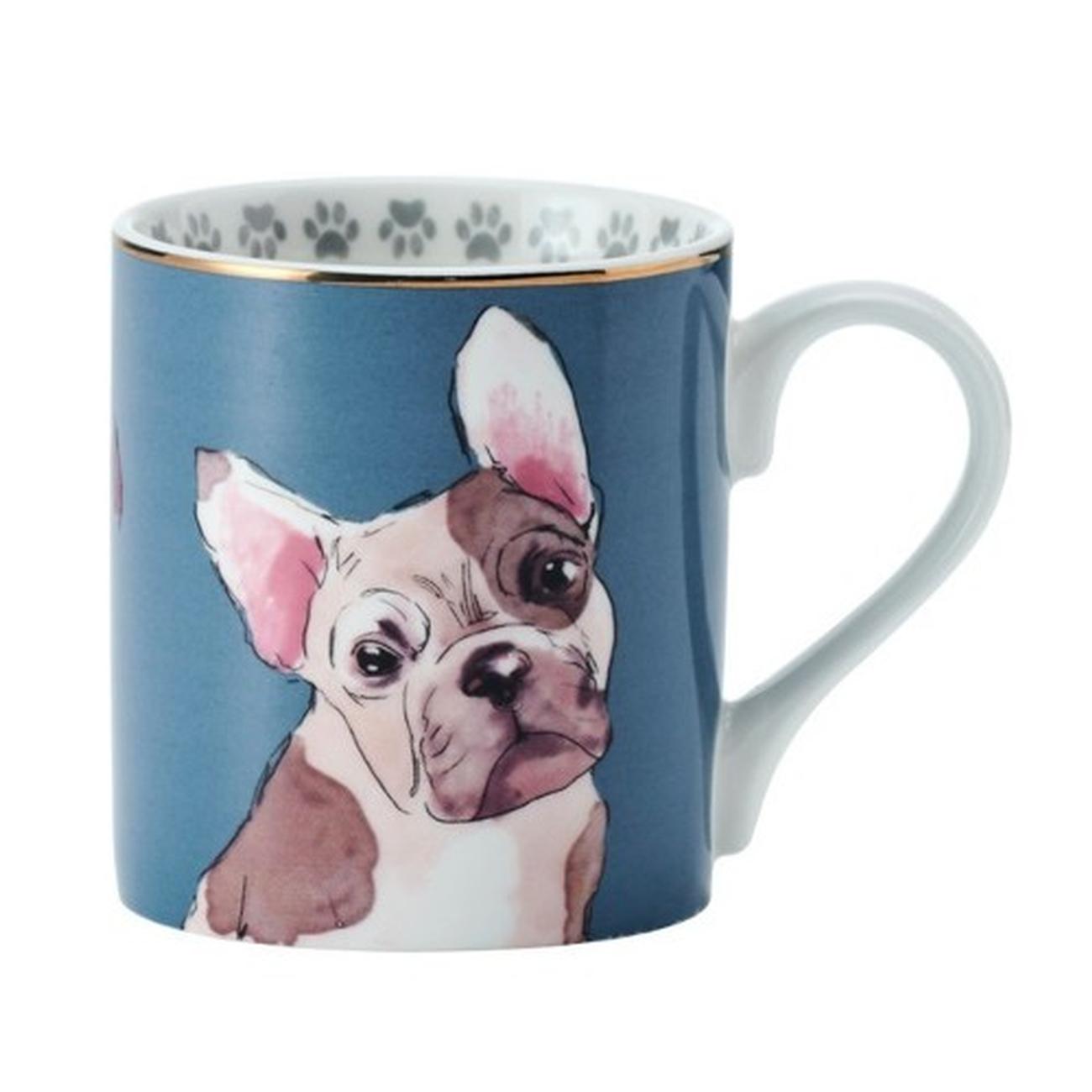 Mikasa French Bulldog Straight Sided Porcelain Mug 280ml
