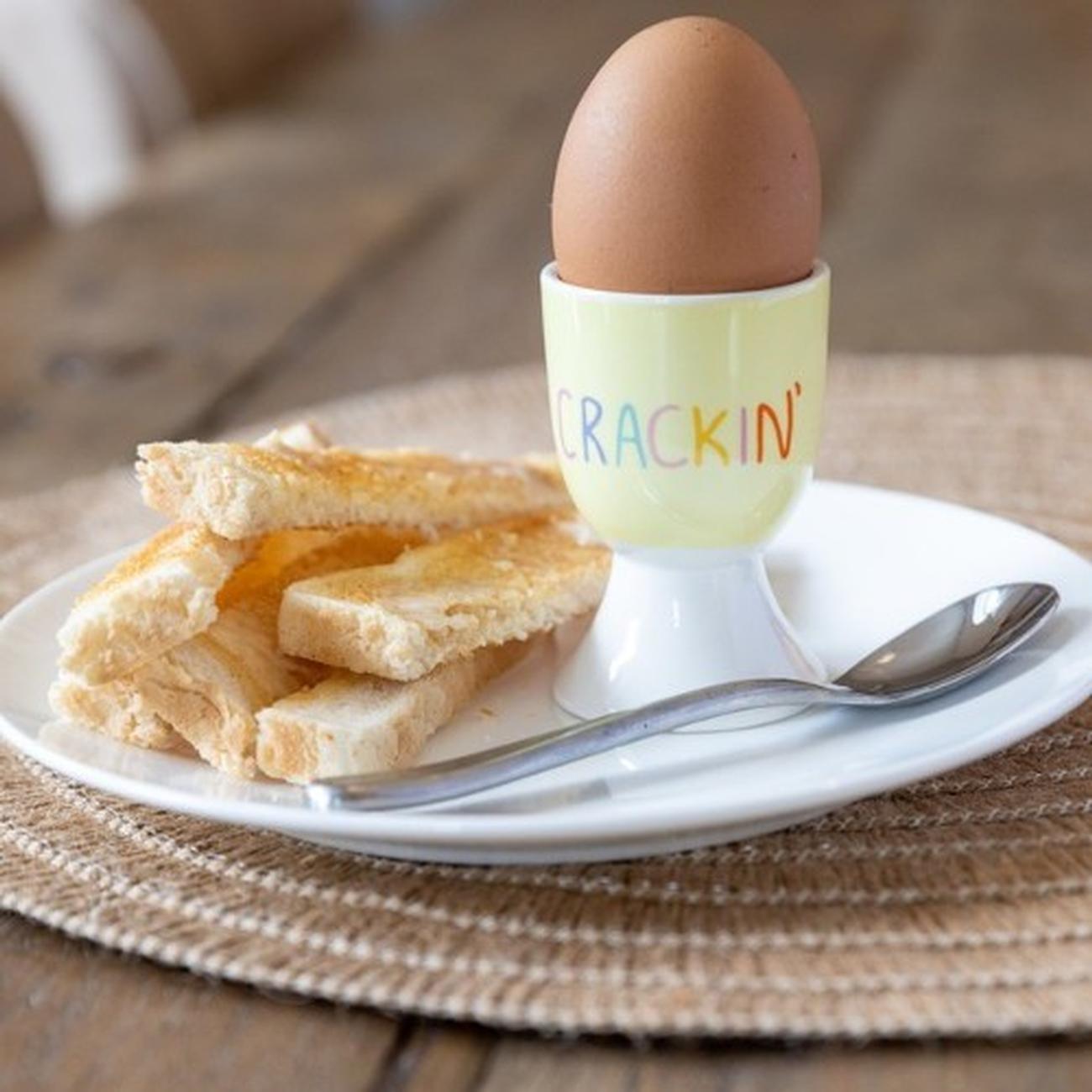 kc-egg-cup-soleada-crackin - KitchenCraft Soleada Crackin Porcelain Egg Cup