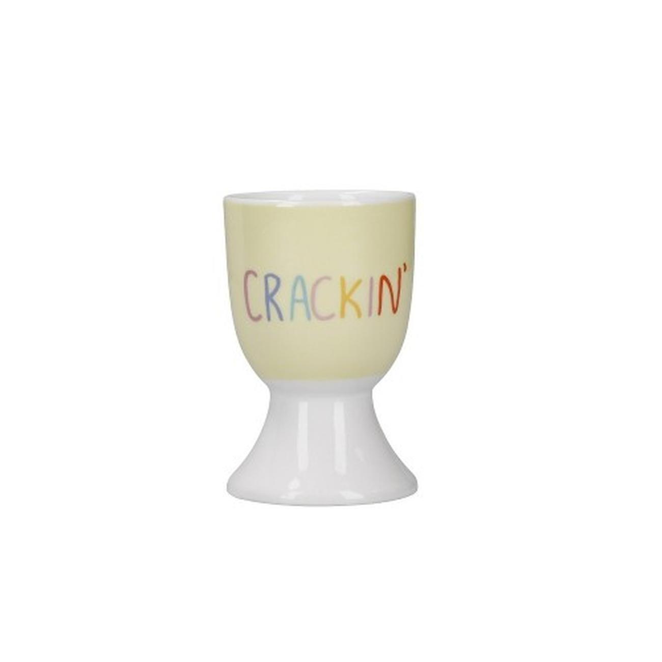 kc-egg-cup-soleada-crackin - KitchenCraft Soleada Crackin Porcelain Egg Cup