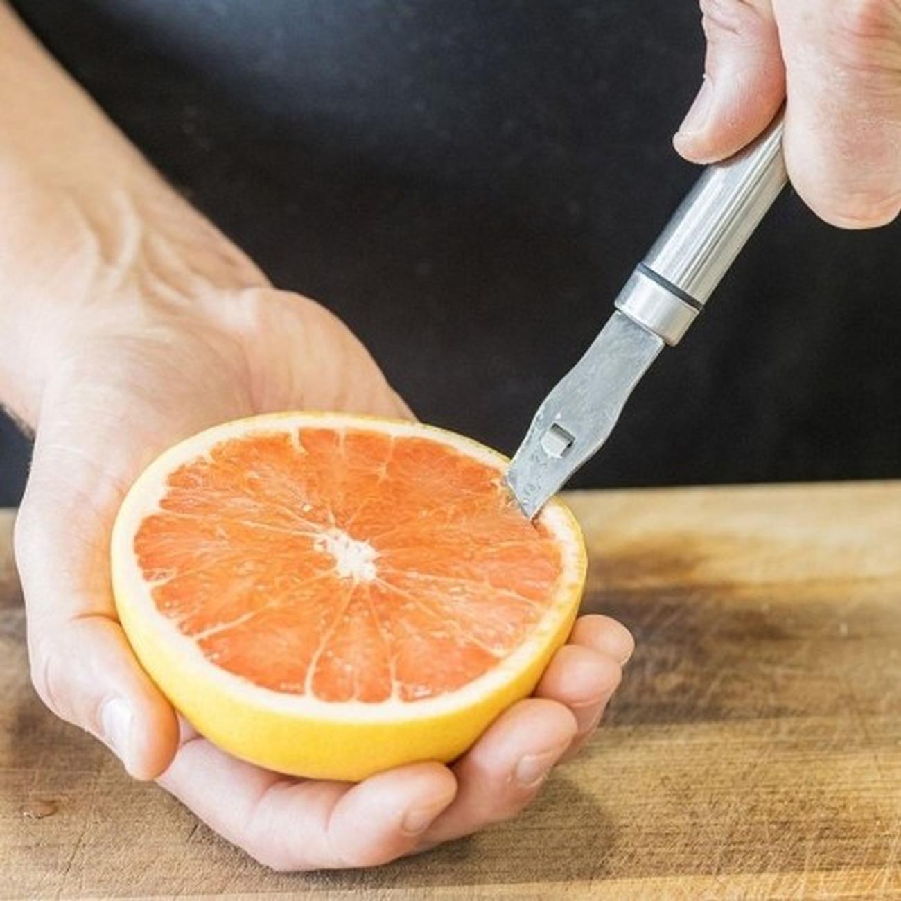 2 Grapefruit Knives Stainless Steel Dual Serrated Edge Blade Knife