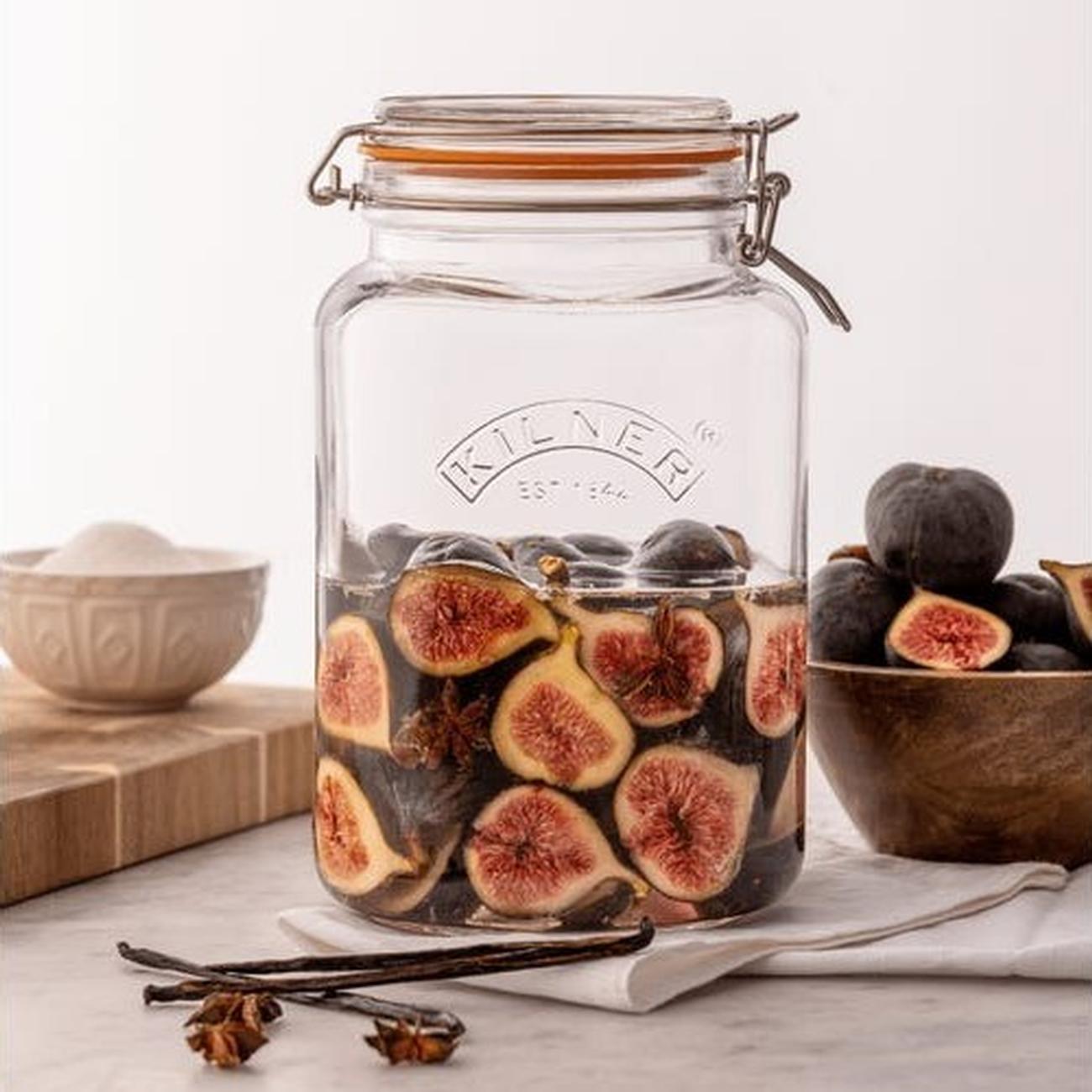 kilner-clip-square-jar-3l - Kilner Clip Top Square Jar 3 Litre