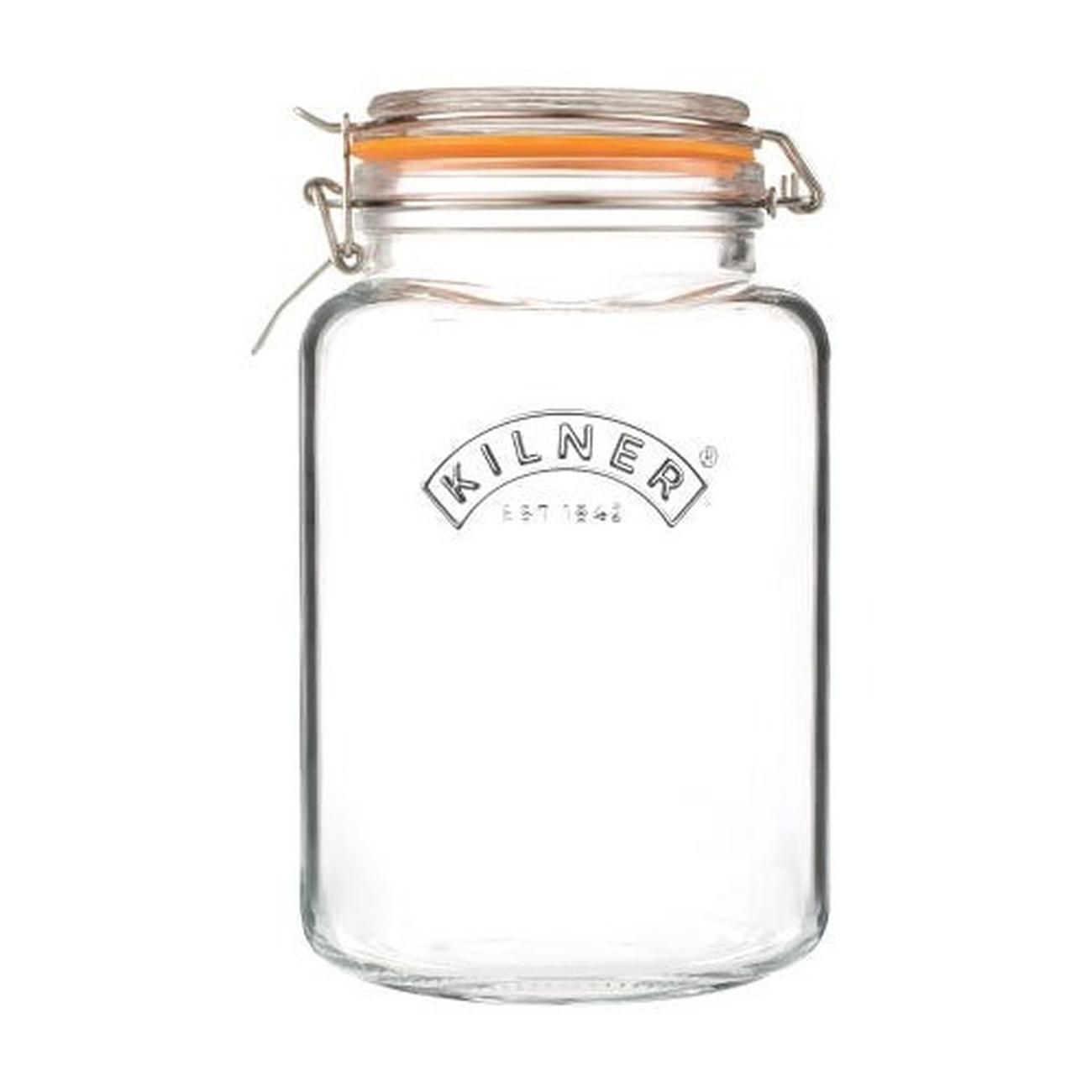 kilner-clip-square-jar-3l - Kilner Clip Top Square Jar 3 Litre
