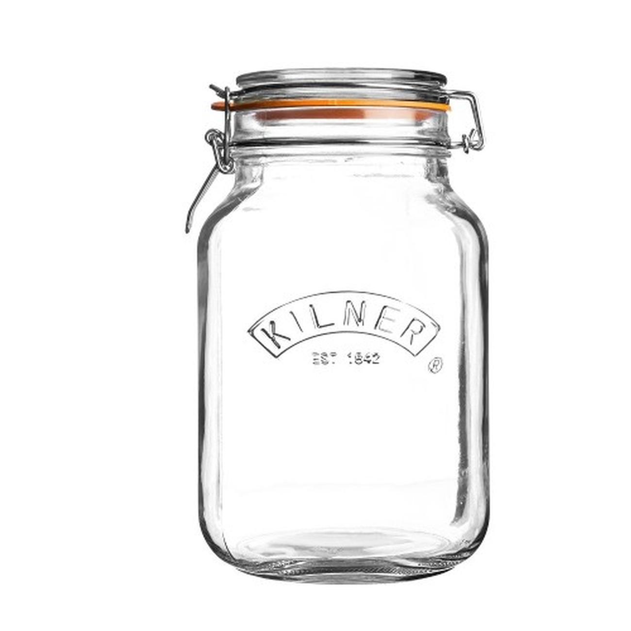 kilner-clip-top-square-jar-2-litre  - Kilner Clip Top Square Jar 2 Litre