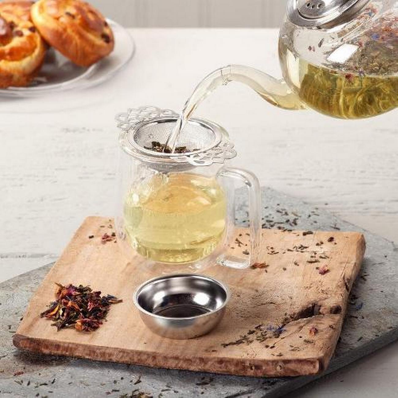 kilo-tea-strainer-mesh-and-drip-tray - Kilo Tea Strainer & Dip Tray