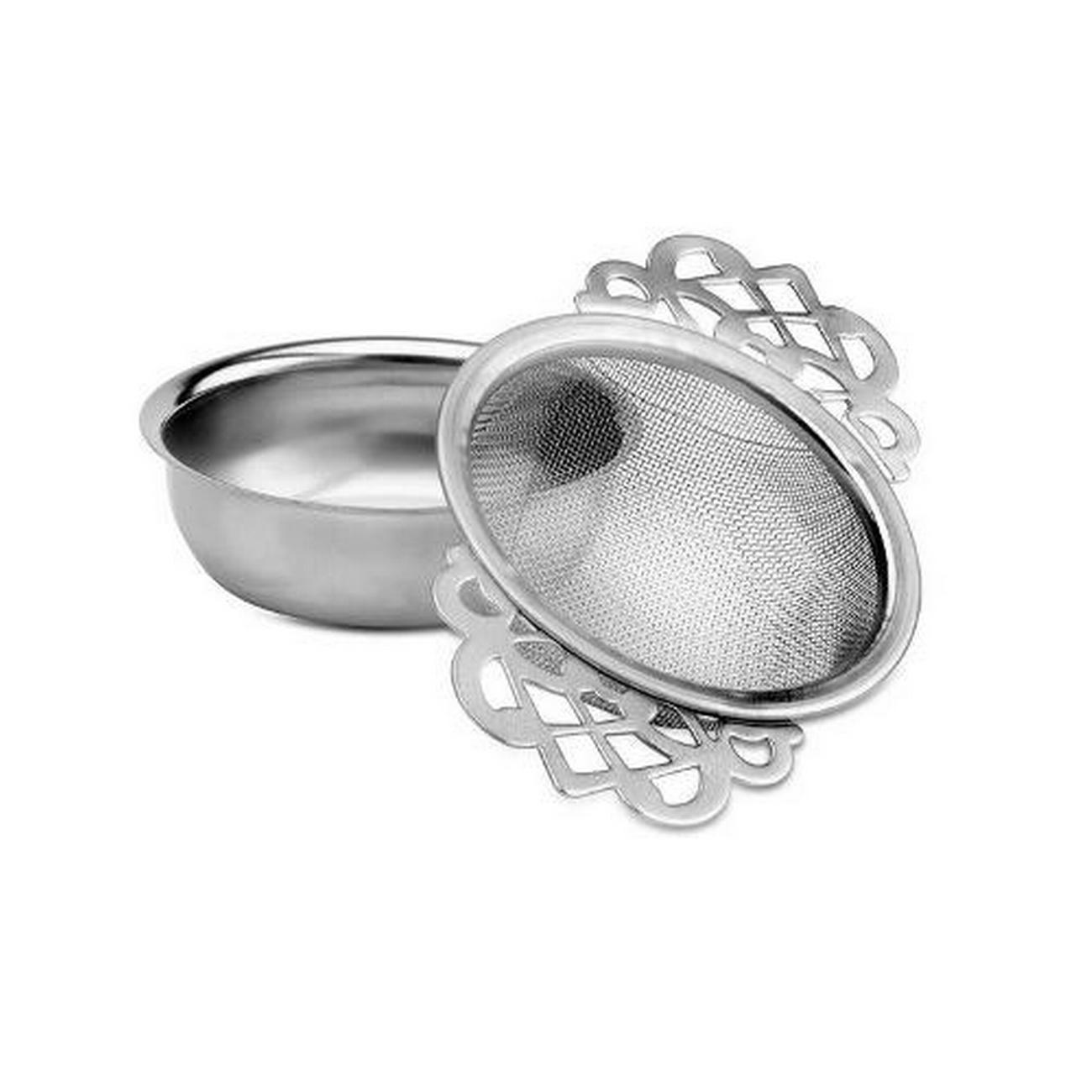 kilo-tea-strainer-mesh-and-drip-tray - Kilo Tea Strainer & Dip Tray