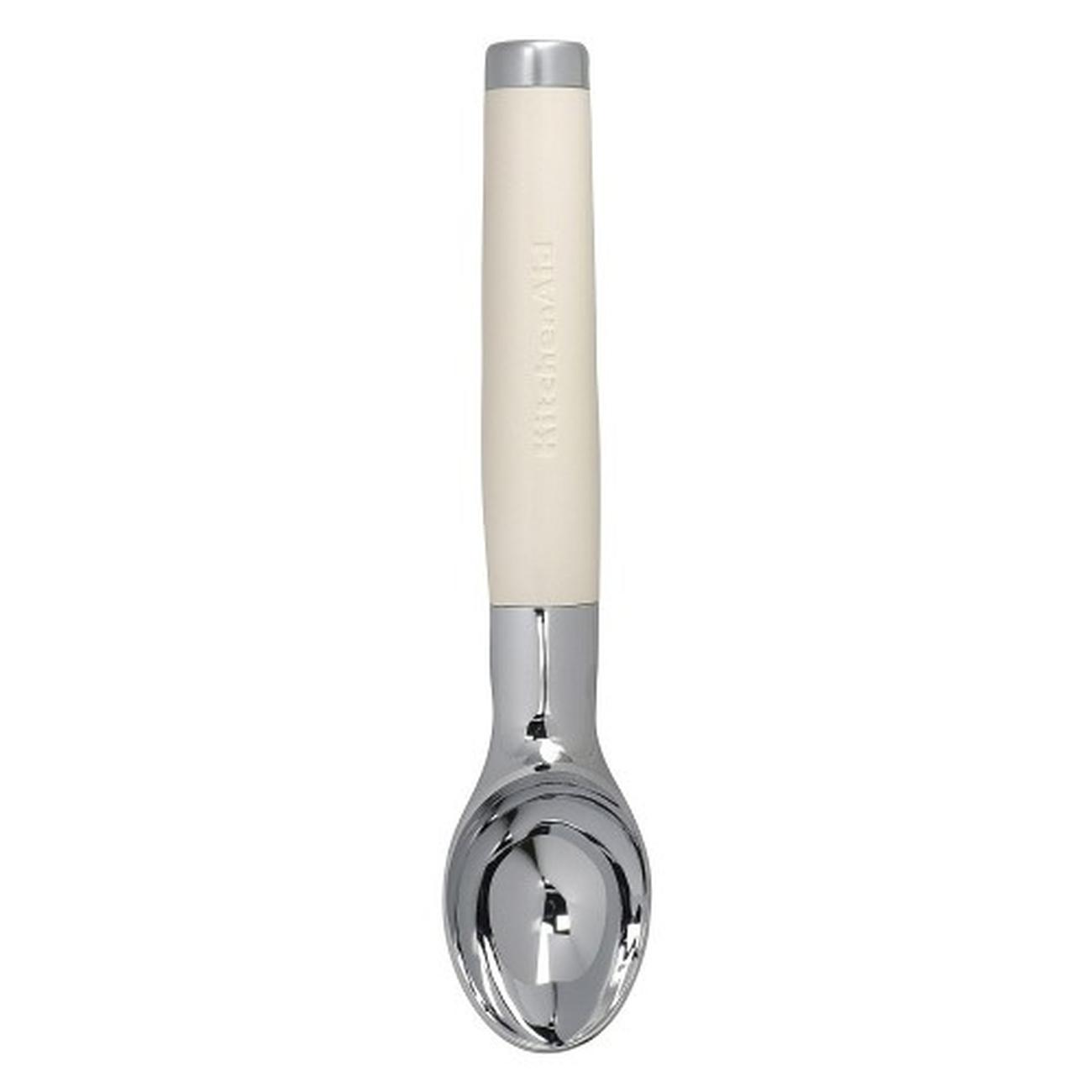 kitchen-aid-almond-cream-core-ice-cream-scoop - KitchenAid Stainless Steel Ice Cream Scoop Almond Cream