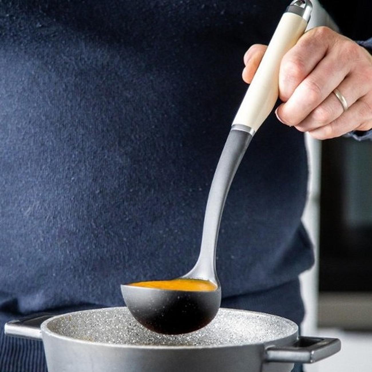 kitchen-aid-almond-cream-core-ladle - KitchenAid Nylon Cooking Ladle Almond Cream