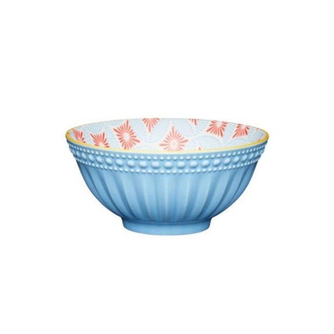 kitchencraft-pale-blue-detailed-ceramic-bowl - KitchenCraft Pale Blue Detailed Ceramic Bowl