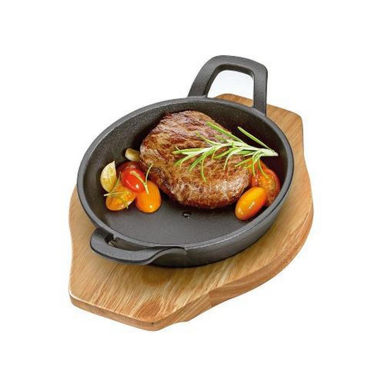 kuchenprofi-round-serving-pan-wooden-board - Kuchenprofi Round Serving Pan & Wooden Board