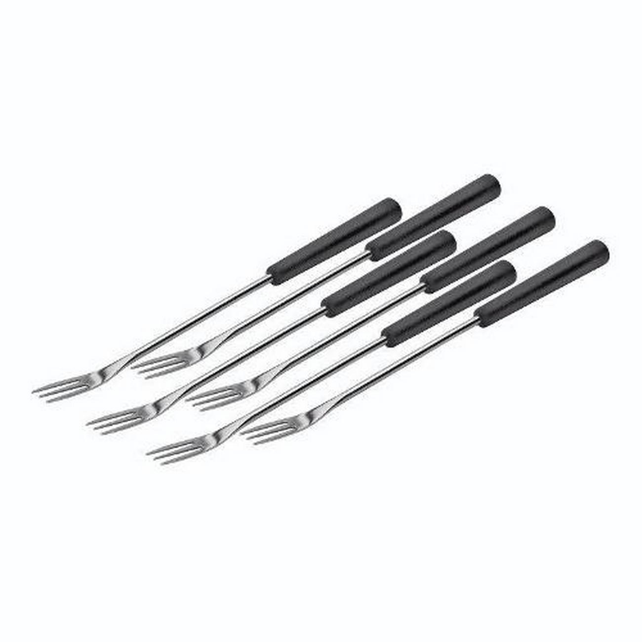 kuhn-rikon-cheese-meat-fondue-forks-black-6pcs - Kuhn Rikon Cheese & Meat Fondue Forks Black 6pcs