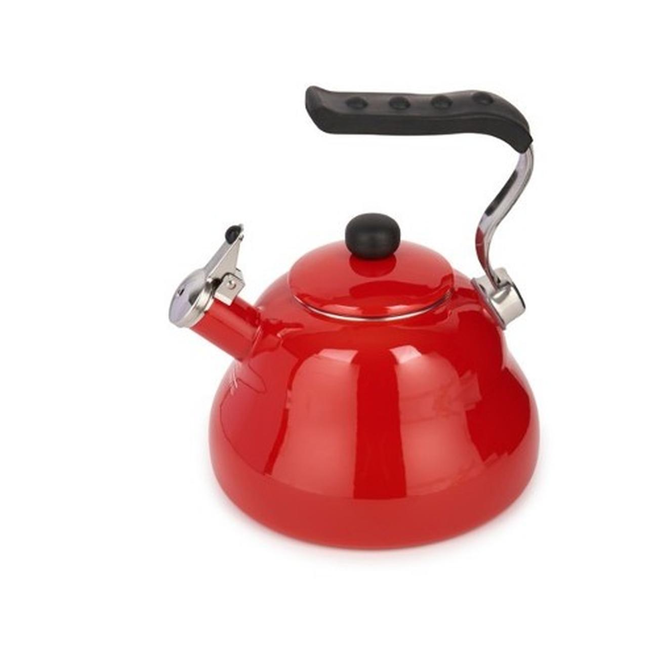 la-cafetiere-steel-kettle-2l-red - La Cafetiere Steel Whistling Kettle 2L Red