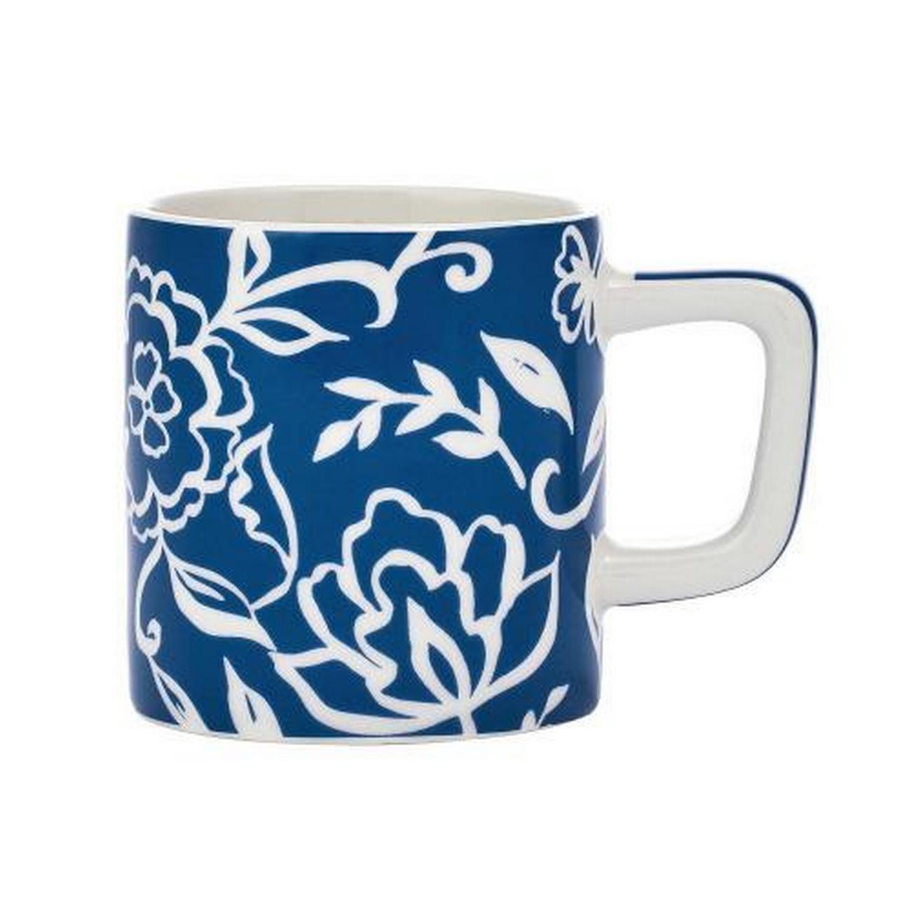 lacafetiere-ceramic-espresso-cup-blue-fiorato-120ml - La Cafetiere Ceramic Espresso Cup Blue Blu Fiorato 120ml