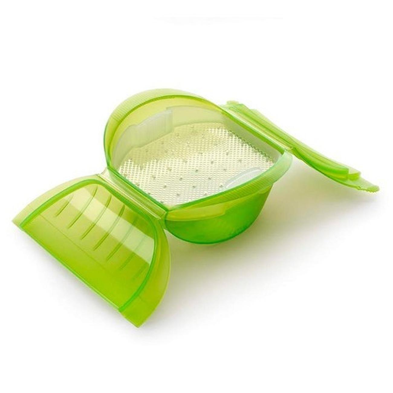 lekue-micro-cooker-deep-steam-case - Lekue Microwave Deep Steam Case With Tray