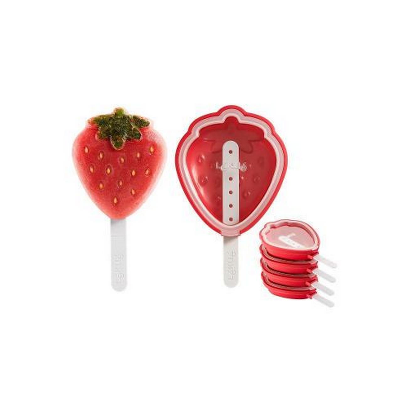 lekue-strawberry-ice-lolly-moulds-set-of-4 - Lekue Strawberry Ice Lolly Moulds Set of 4