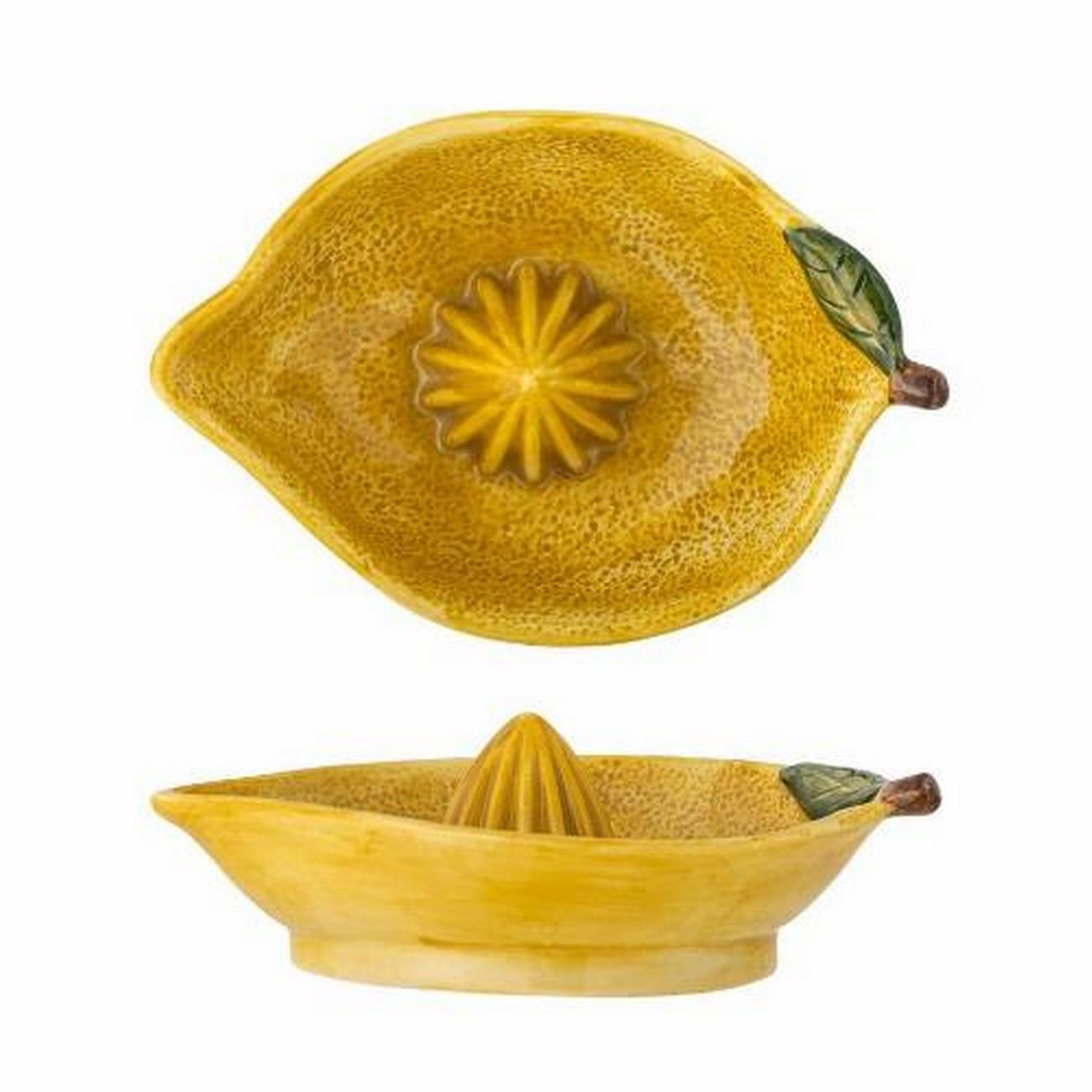 lemon-juicer-yellow-stoneware - Lemon Juicer Yellow Stoneware 