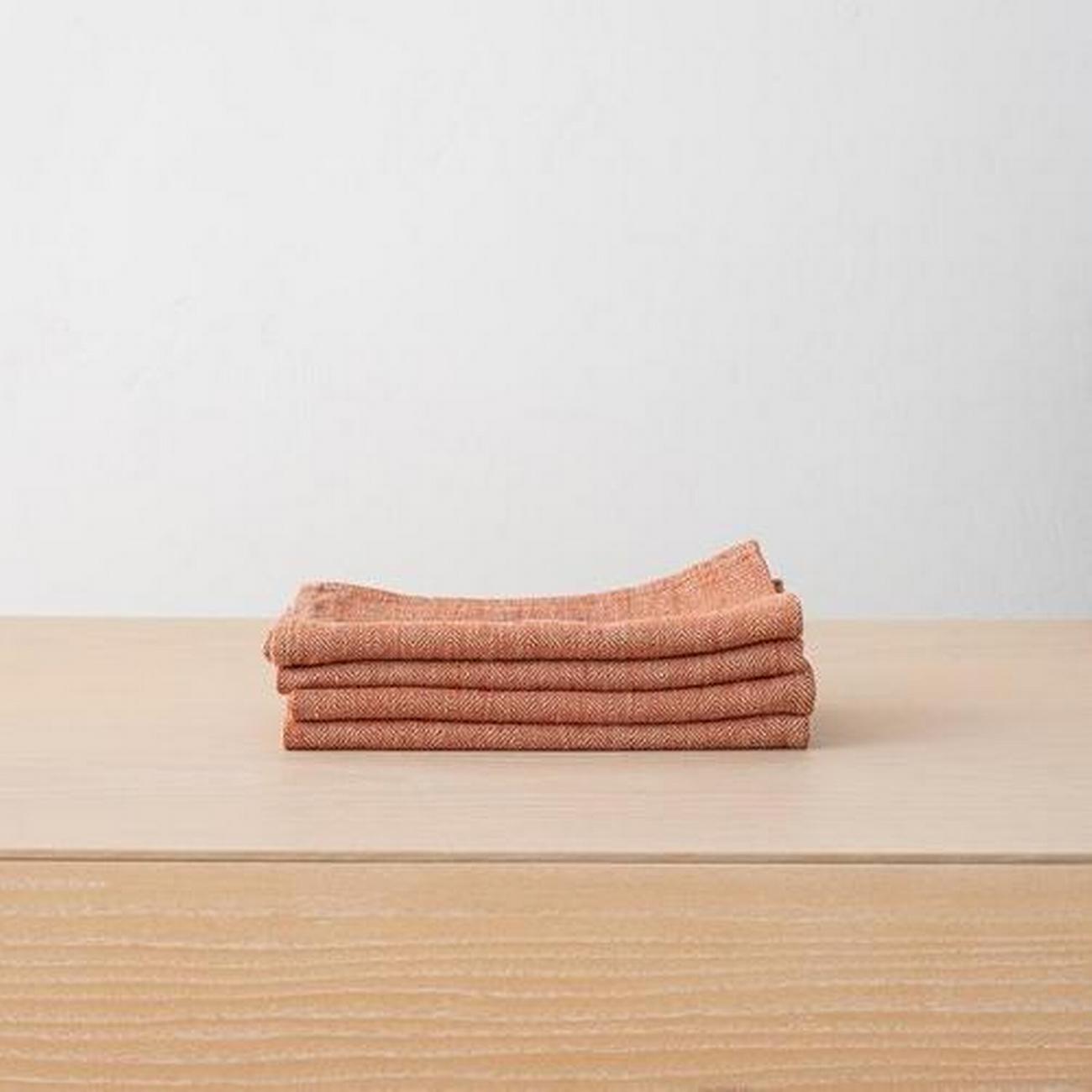 linen-chevron-brick-natural-napkin - Linen Chevron Brick Natural Napkin