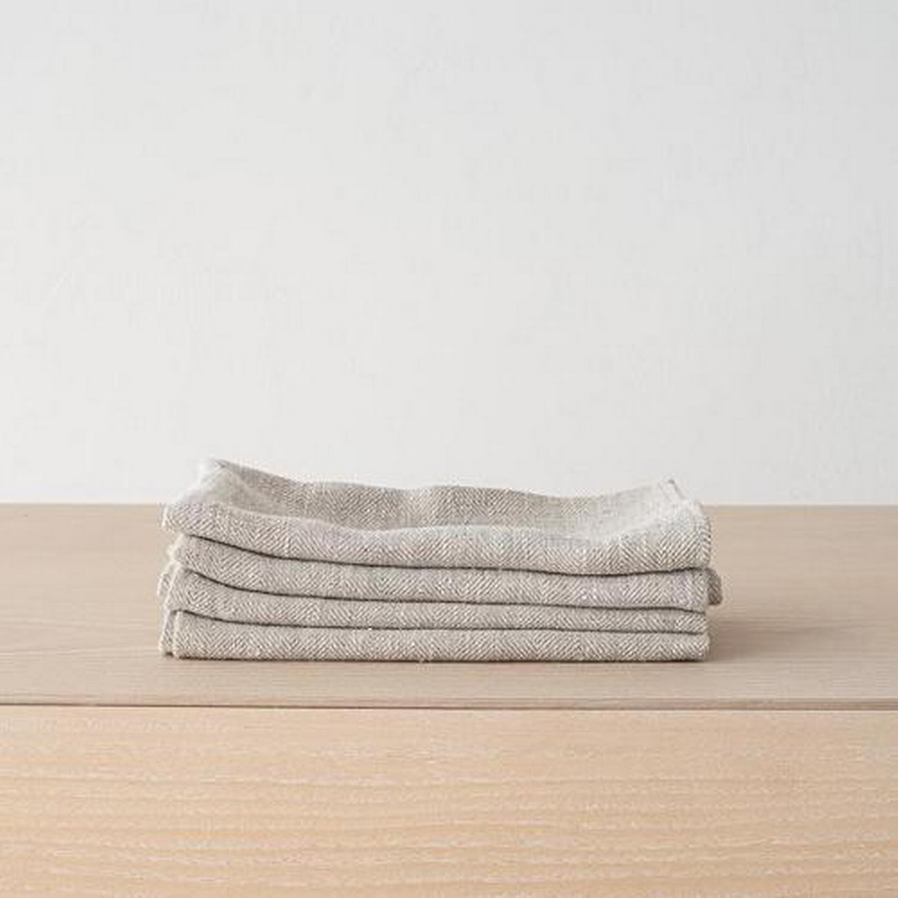 linen-chevron-natural-napkin - Linen Chevron Natural Napkin 