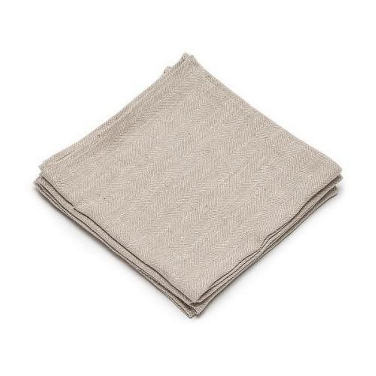linen-chevron-natural-napkin - Linen Chevron Natural Napkin 