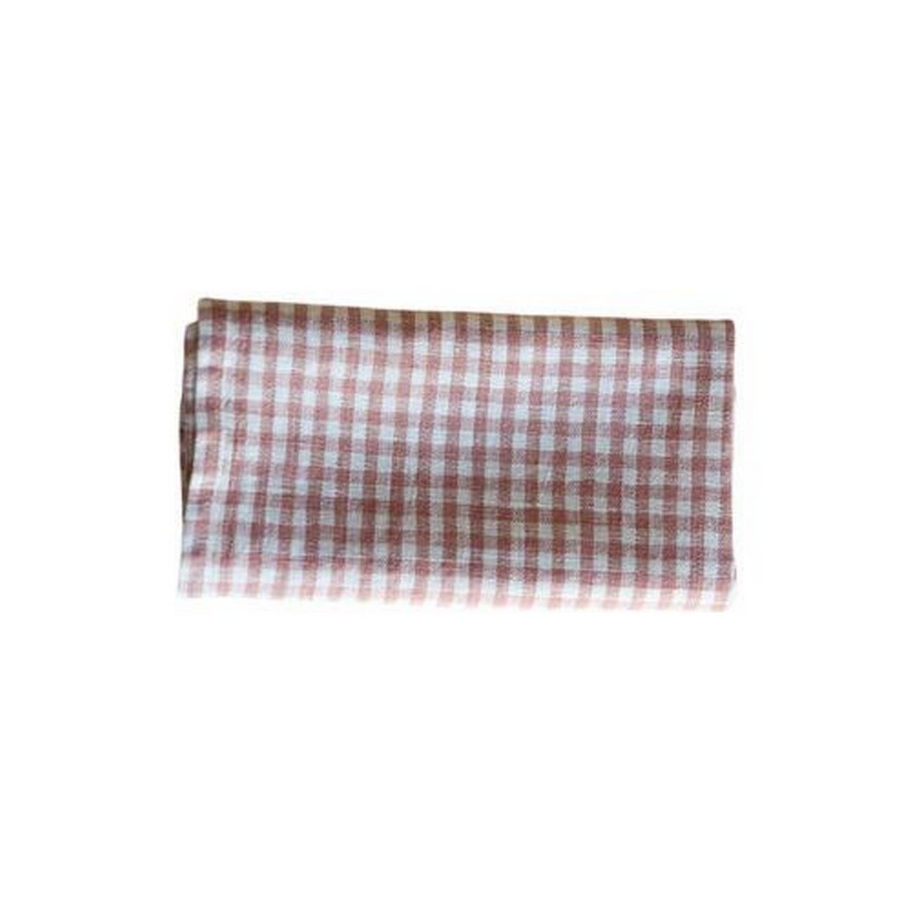 linen-gingham-pink-white-napkin - Linen Gingham Pink White Napkin