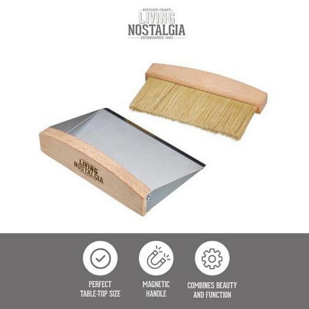 living-nostalgia-tabletop-dustpan-brush - Living Nostalgia Tabletop Dustpan & Brush