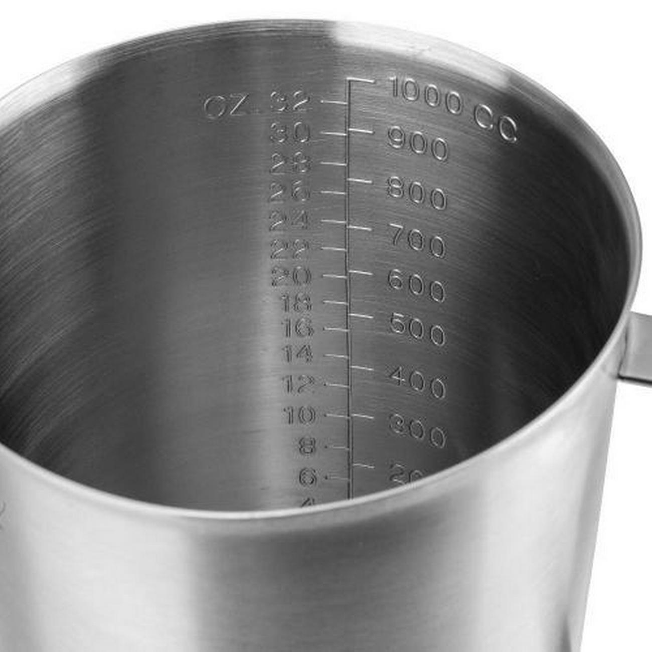 luxe-stainless-steel-1l-measuring-jug - Luxe Stainless Steel Measuring Jug 1L 