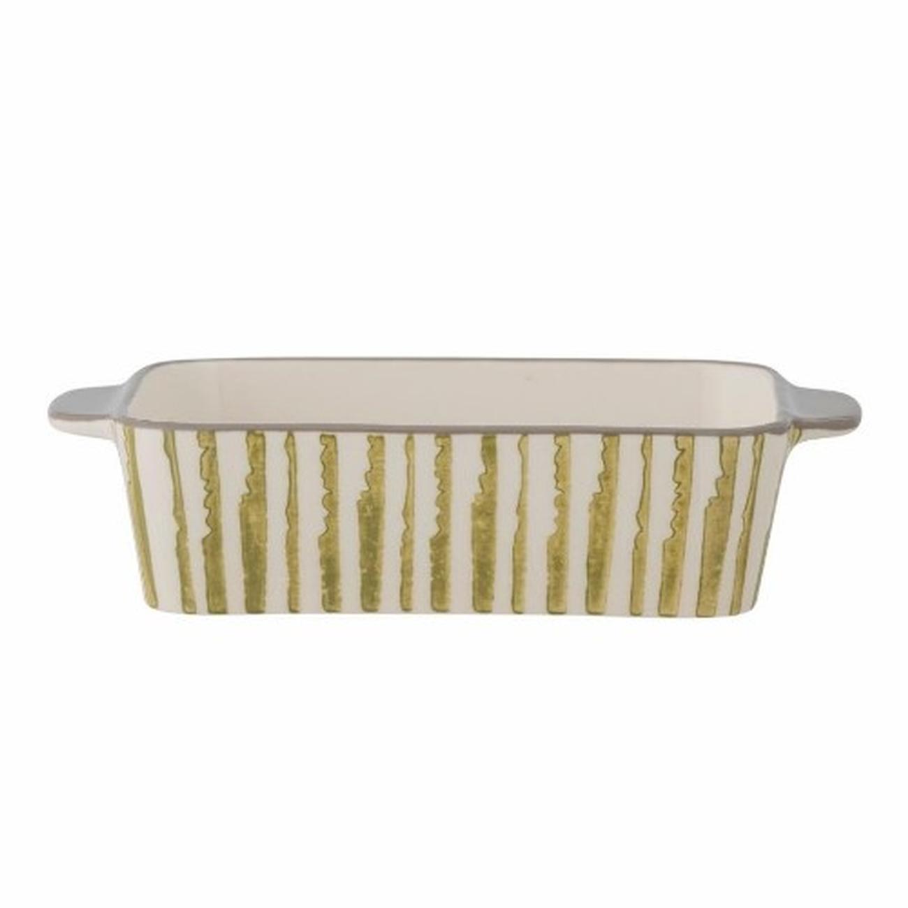 maple-oven-dish-green-stoneware - Maple Oven Dish Green Stoneware