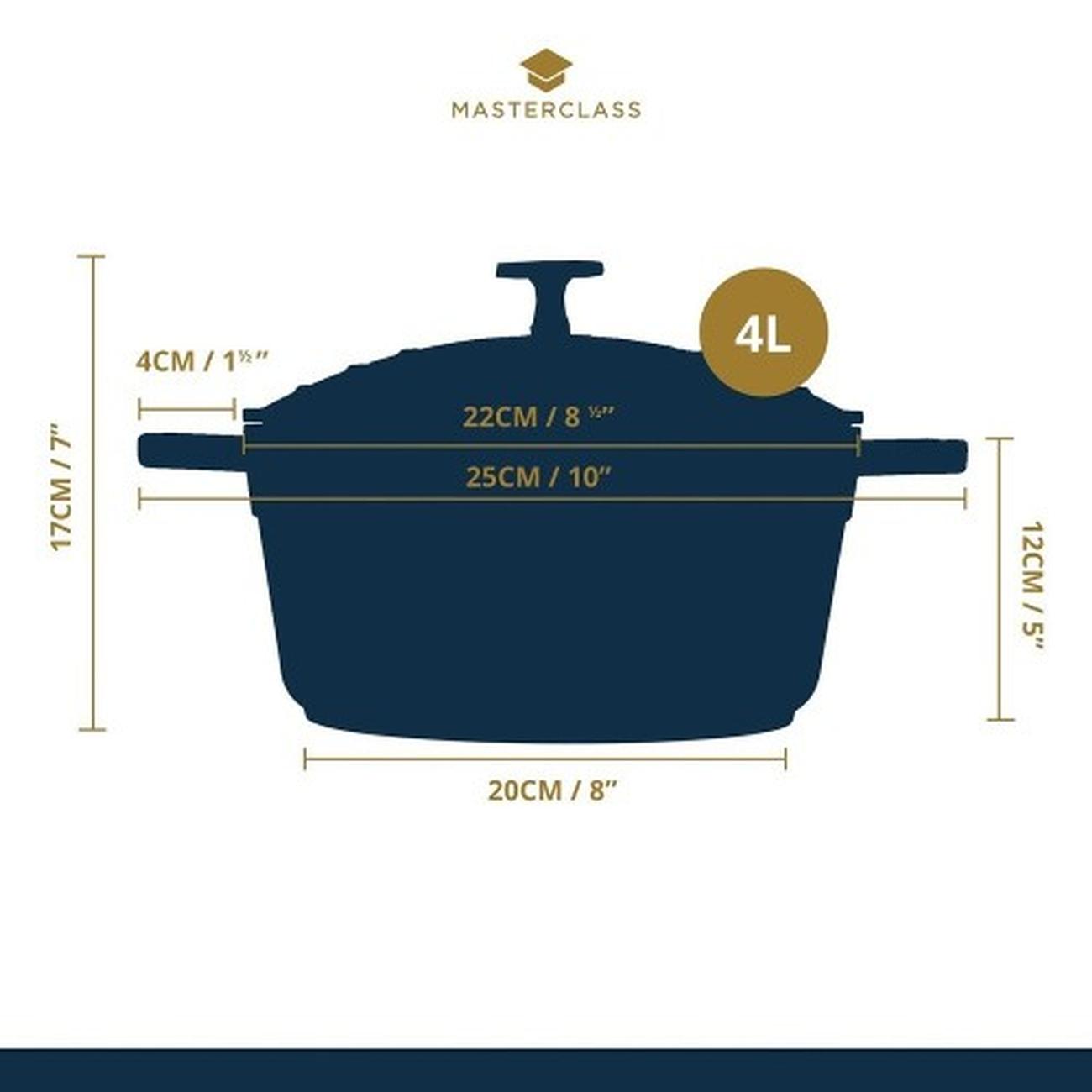 mastercalss-cast-aluminium-casserole-dish-4l-mintgreen - MasterClass Cast Aluminium Casserole Dish 4L Mint Green