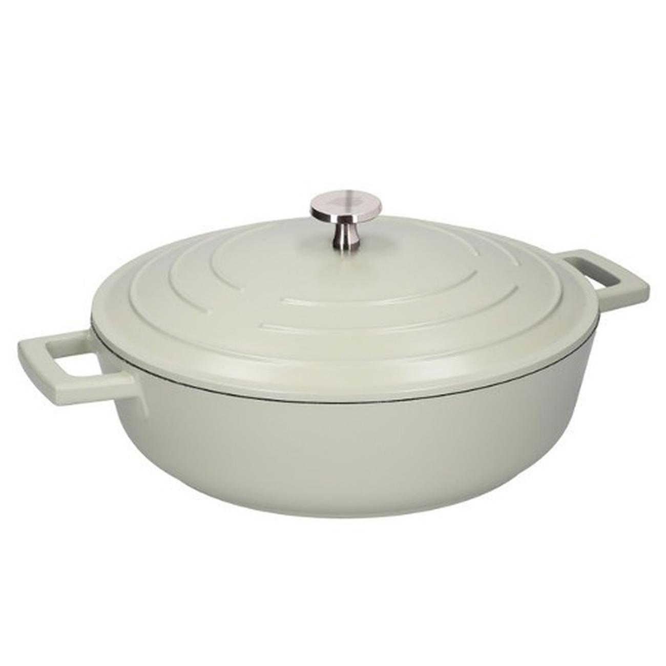 masterclass-cast-aluminium-shallow-casserole-dish-4l-mint-green - MasterClass Cast Aluminium Shallow Casserole Dish 4L Mint Green