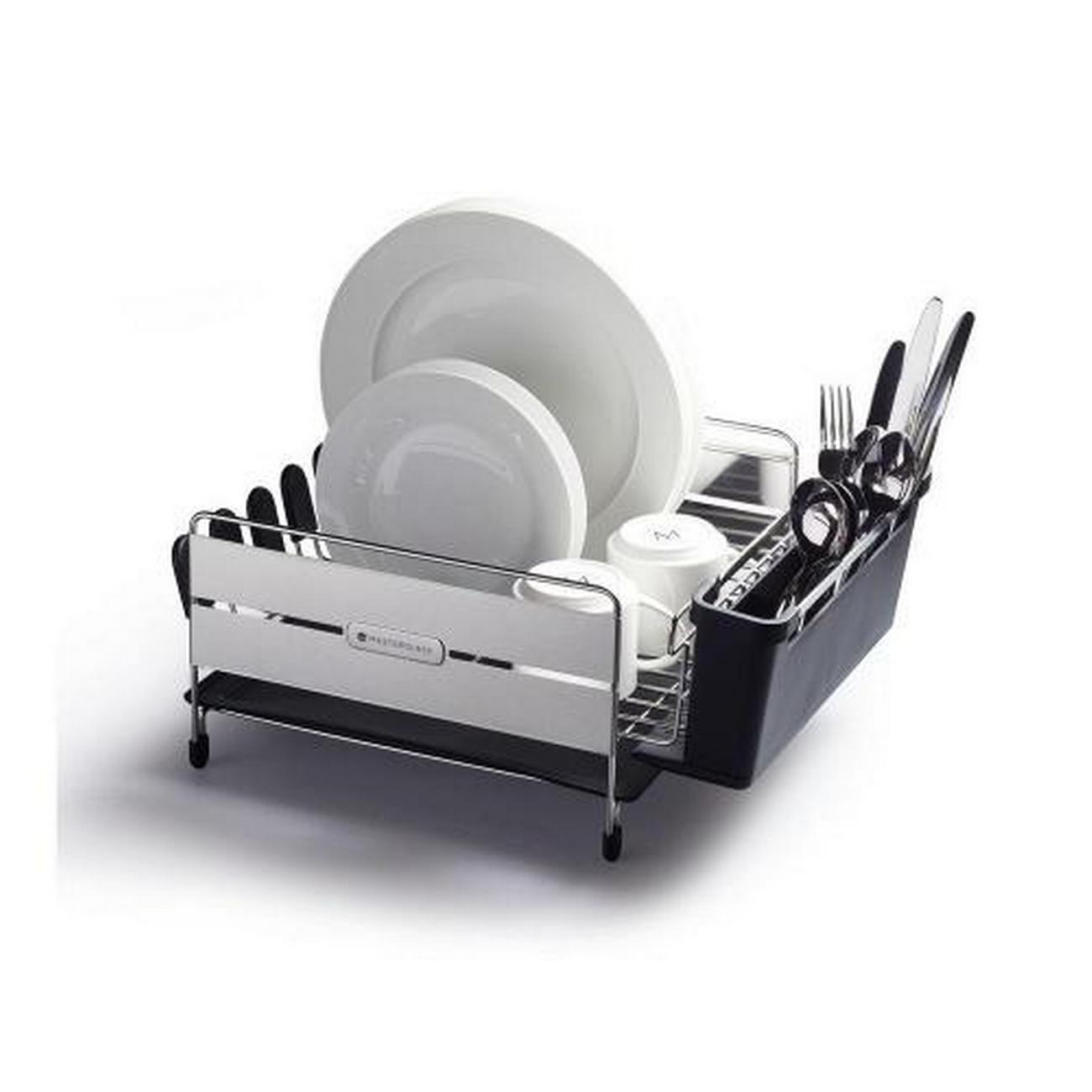 masterclass-deluxe-stainless-steel-dish-drainer - MasterClass Deluxe Stainless Steel Dish Drainer