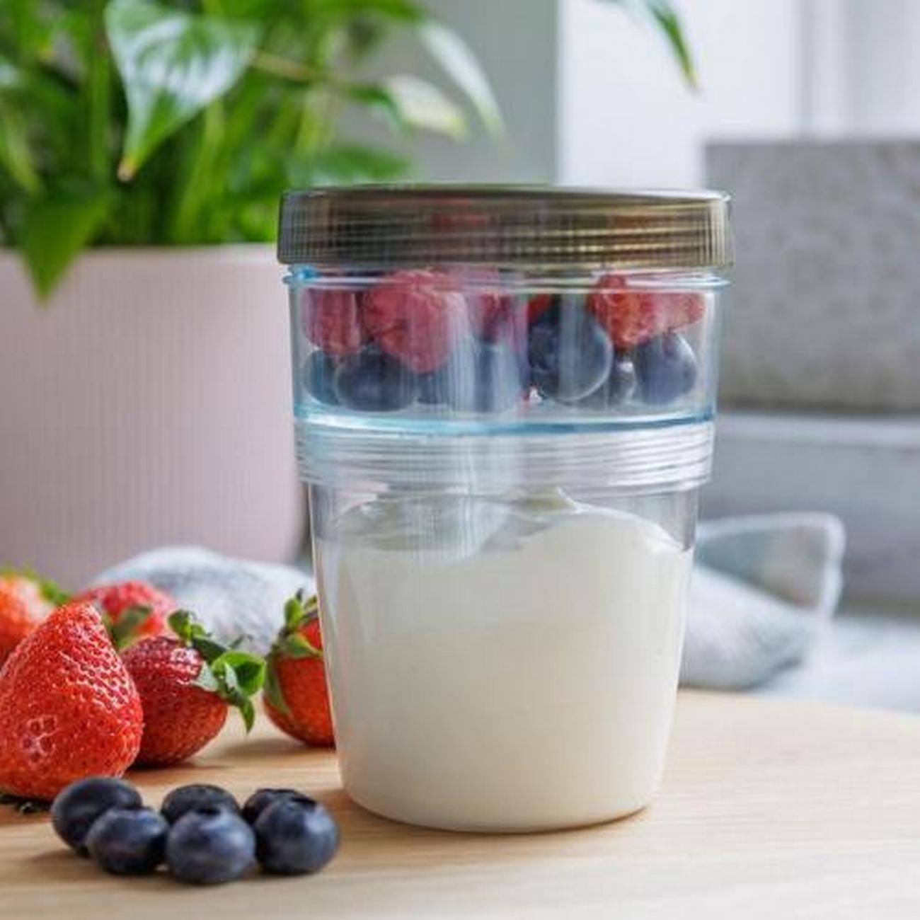 masterclass-eco-snap-yoghurt-granola-breakfast-pot-500ml - MasterClass Eco Snap Yoghurt & Granola Breakfast Pot 500 ml