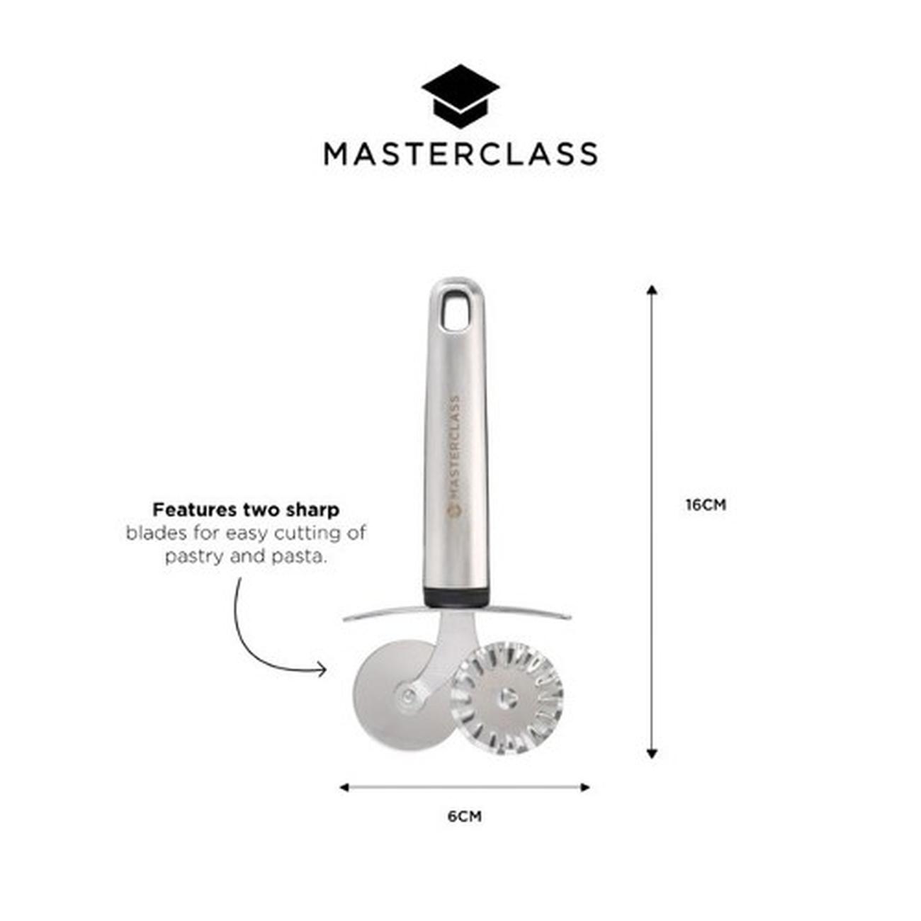 masterclass-soft-grip-stainless-steel-pastry-pasta-wheel - MasterClass Soft Grip Stainless Steel Pastry & Pasta Cutter
