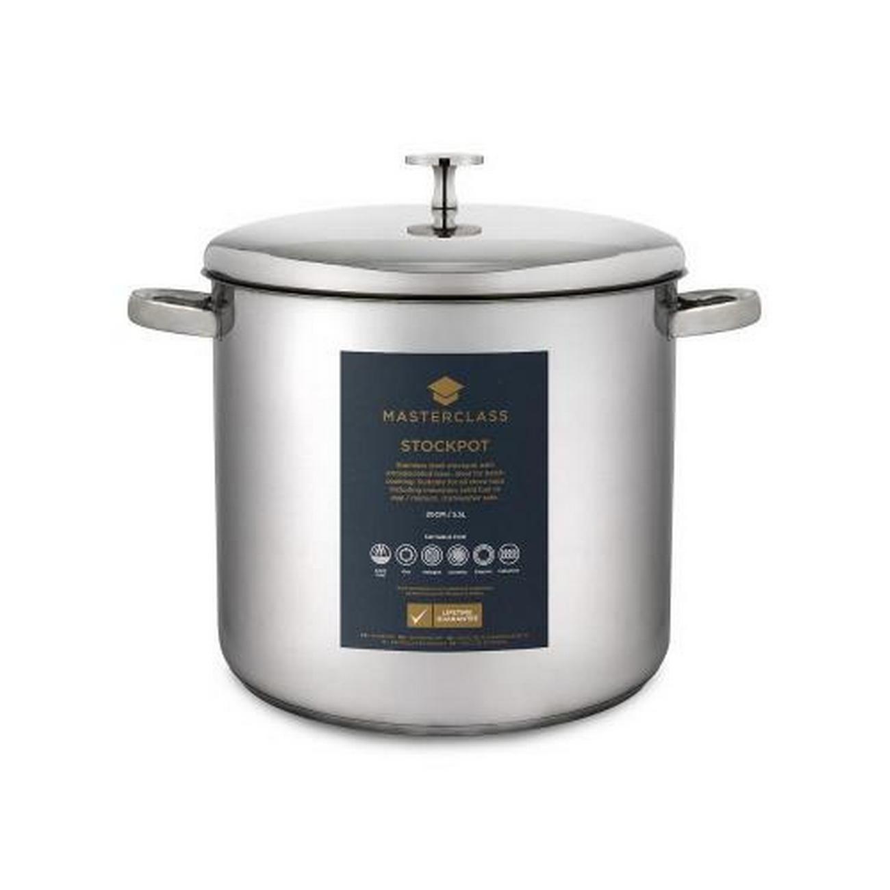 masterclass-stainless-steel-stockpot-5-5l - MasterClass Stainless Steel Stockpot 5.5L