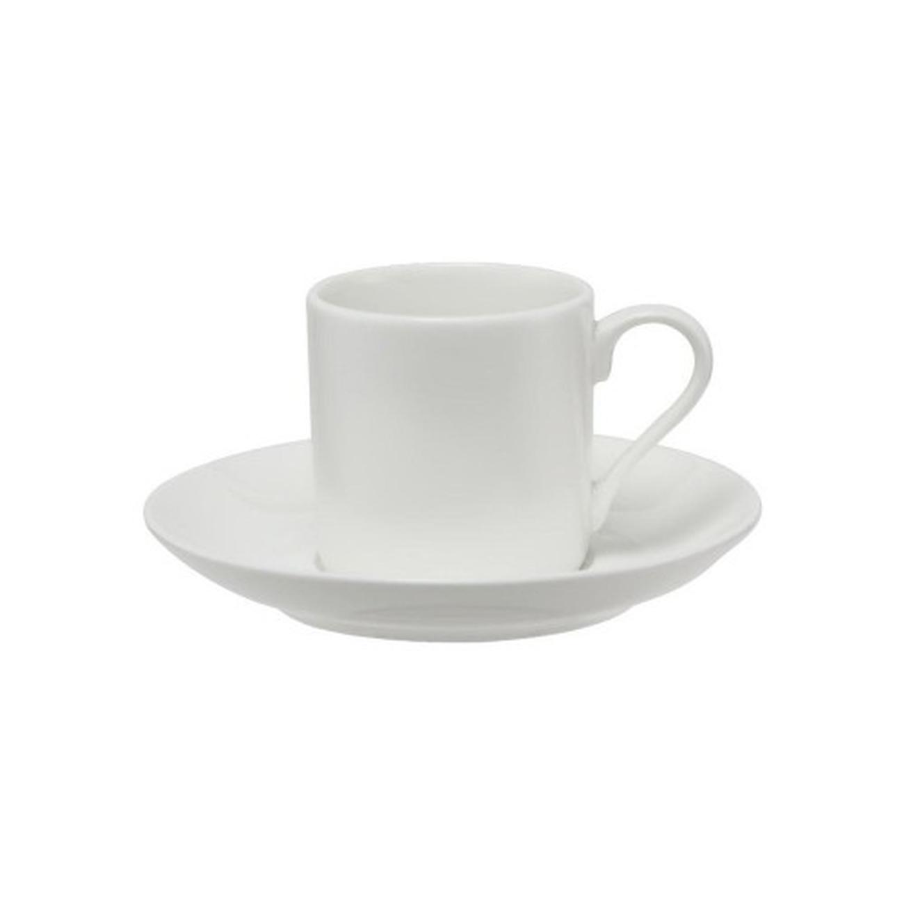 maxwell-william-white-basics-straight-demi-cup-saucer-100ml - Maxwell & Williams White Basics Straight Demi Cup & Saucer