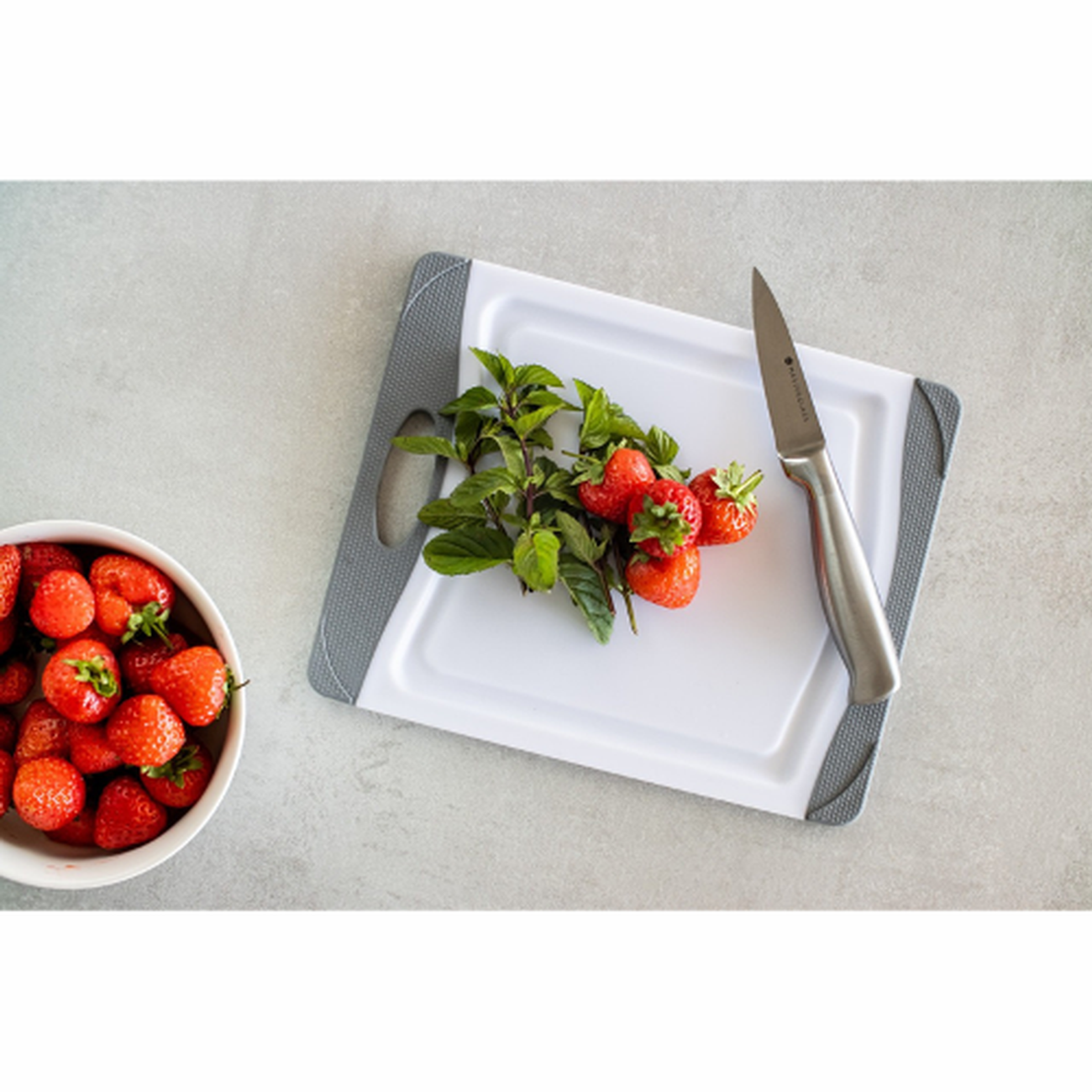 mc-chopping-board-small-anti-microbial - MasterClass Anti-Microbial Non-Slip Chopping Board