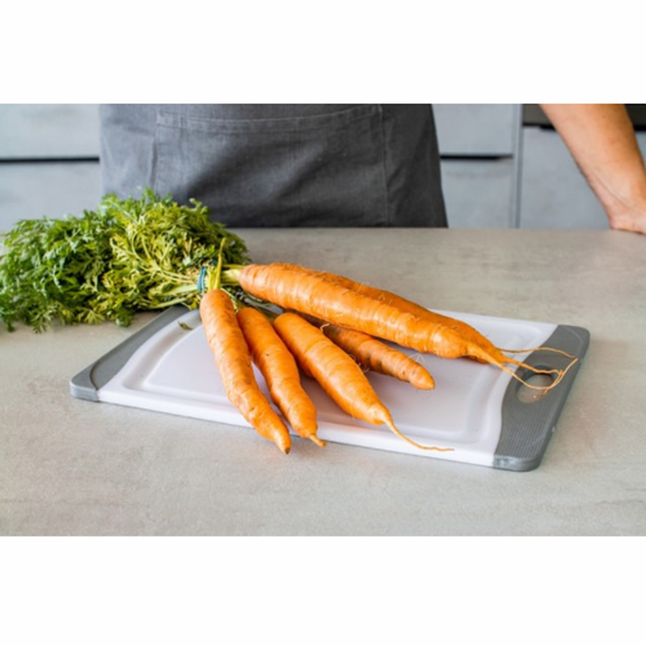 mc-chopping-board-small-anti-microbial - MasterClass Anti-Microbial Non-Slip Chopping Board