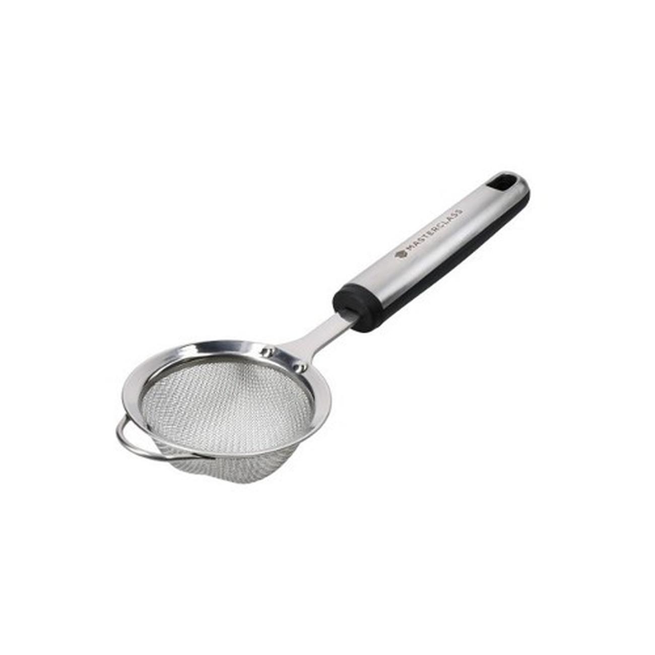 mc-mesh-sieve-8cm-ss-soft-grey-grip - MasterClass Soft Grip Stainless Steel Sieve 8 cm