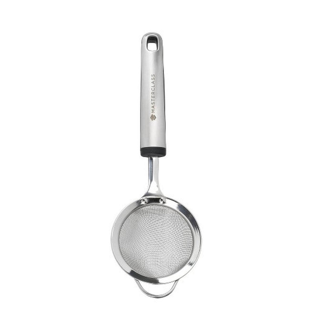 mc-mesh-sieve-8cm-ss-soft-grey-grip - MasterClass Soft Grip Stainless Steel Sieve 8 cm