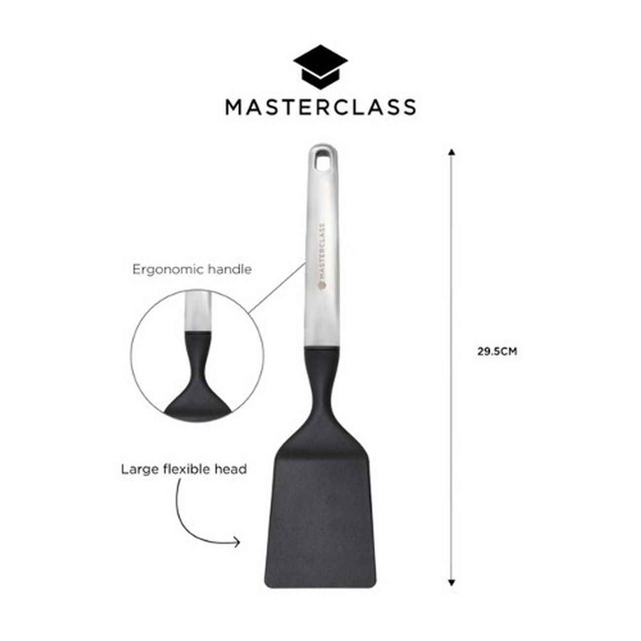 mc-soft-grip-ss-short-turner-30cm - MasterClass Soft Grip Stainless Steel Short Turner 30 cm