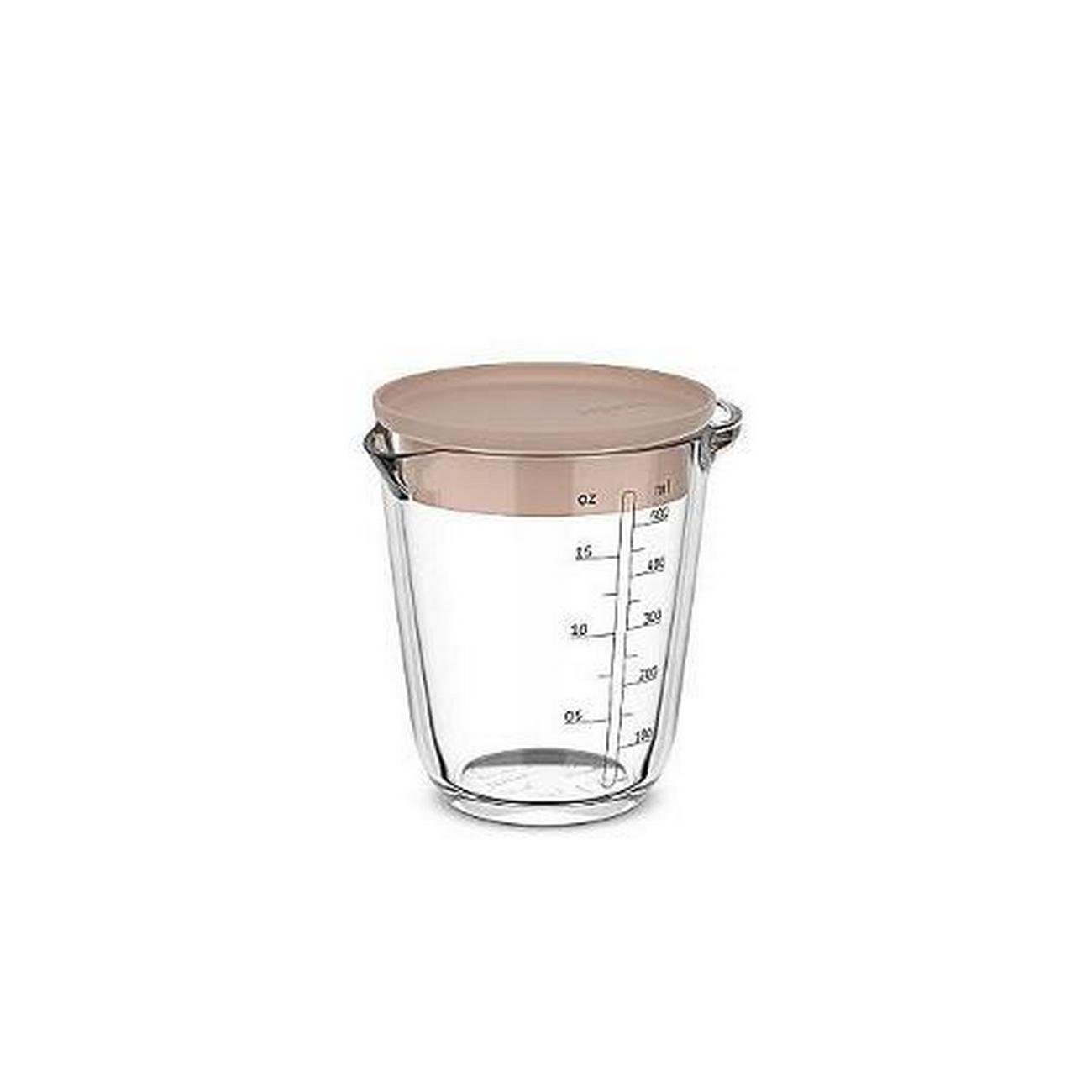 mepal-chef-it-glass-measuring-jug-chalk-lid-500ml - Mepal Chef It Glass Measuring Jug Chalk Lid 500ml