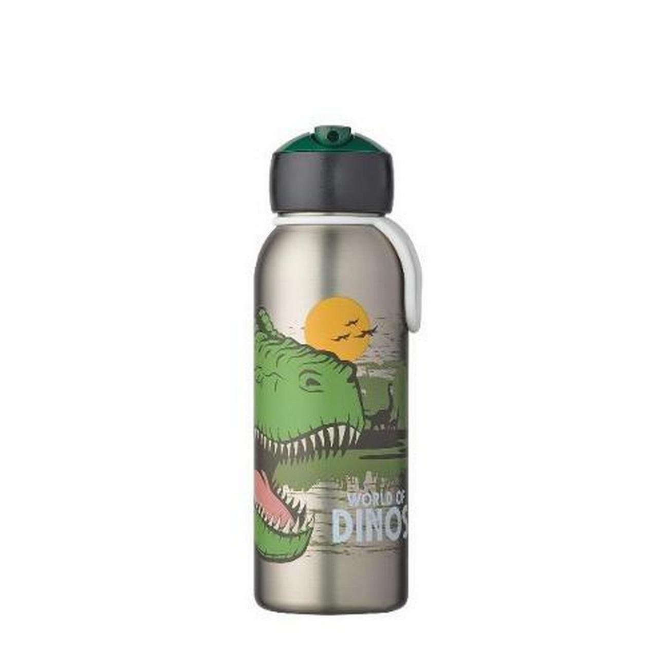 mepal-dino-insulated-flip-up-drinking-bottle-350ml - Mepal Flip-Up Insulated 350ml Bottle - Dino