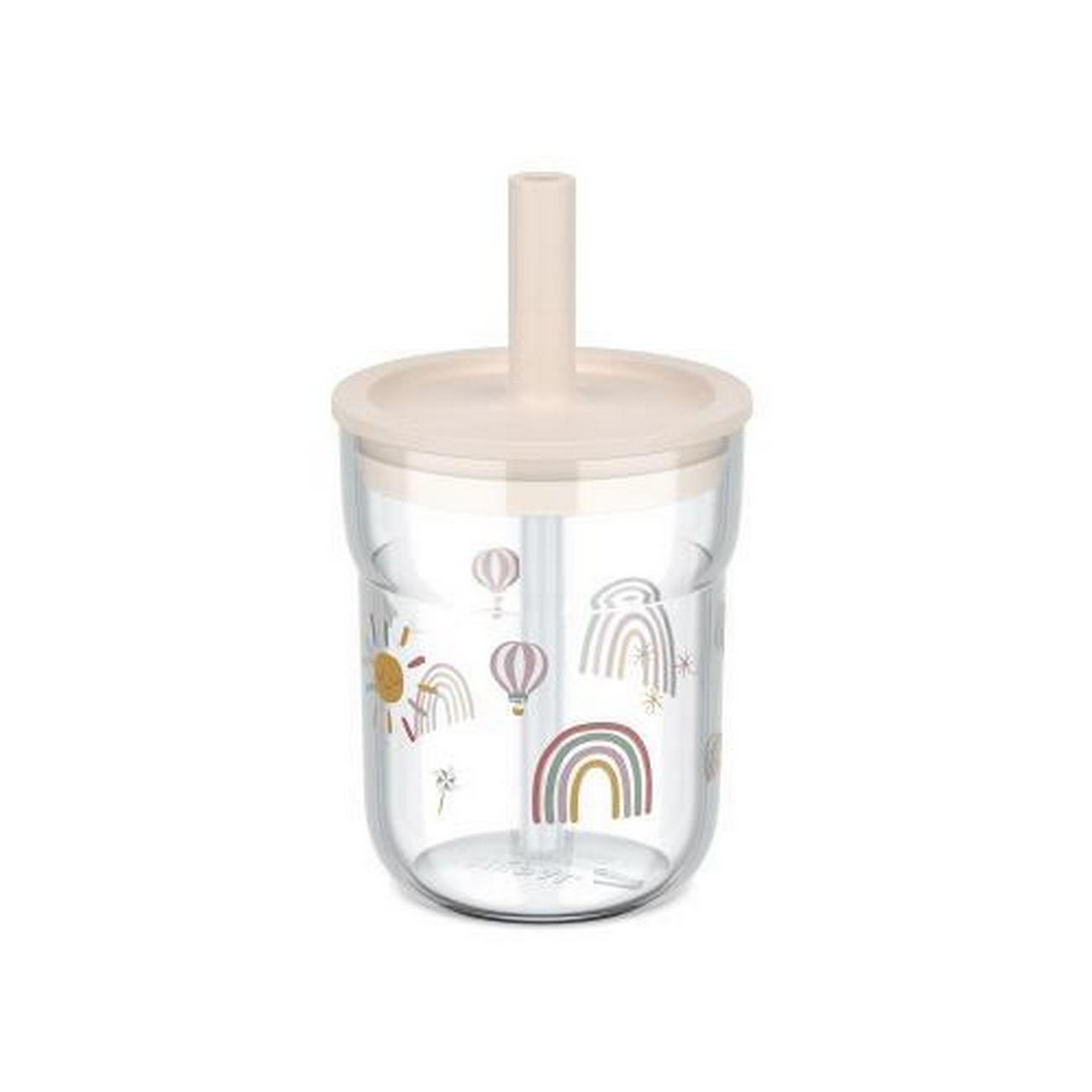mepal-mio-sunshine-rainbow-children-glass-straw - Mepal Mio Sunshine & Rainbow Children's Glass with Straw