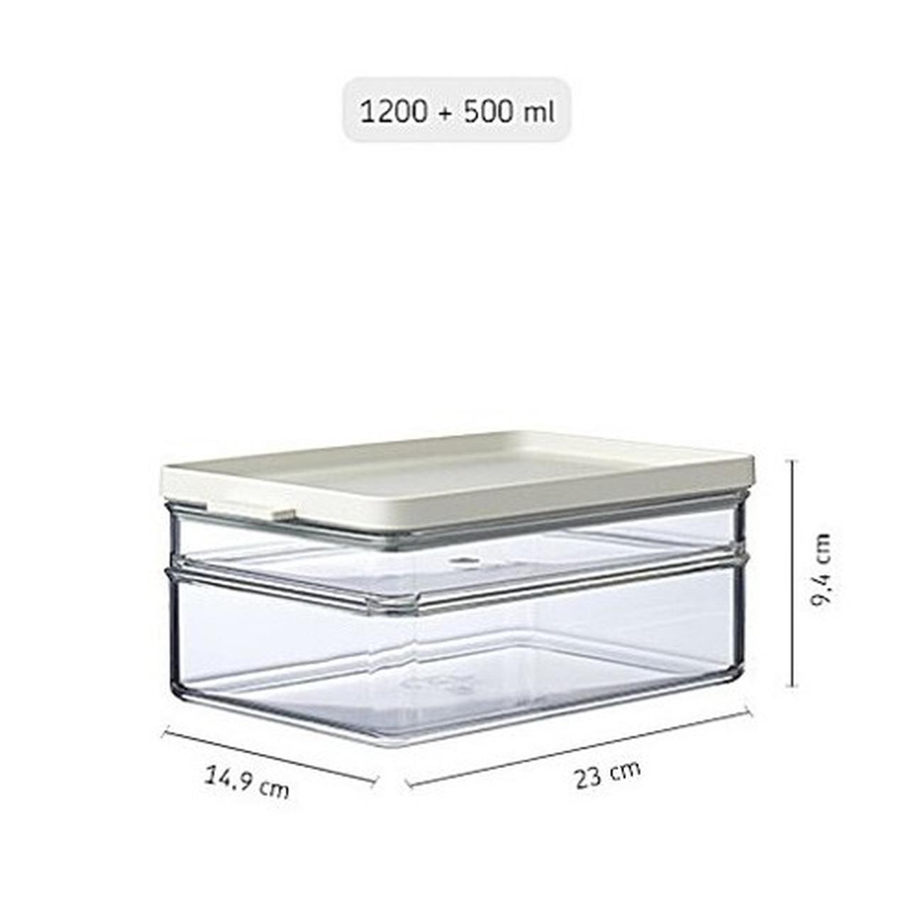 mepal-nordic-sage-breakfast-duo-fridge-box-omnia - Mepal Omnia Storage Box Breakfast Duo Nordic Sage
