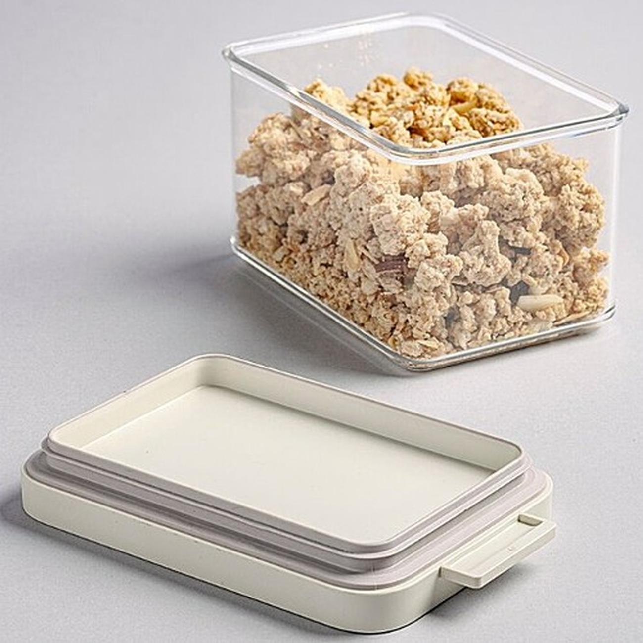 mepal-nordic-white-700ml-omnia-rectangular-storage-box - Mepal Omnia Storage Box Rectangular Nordic White 700ml