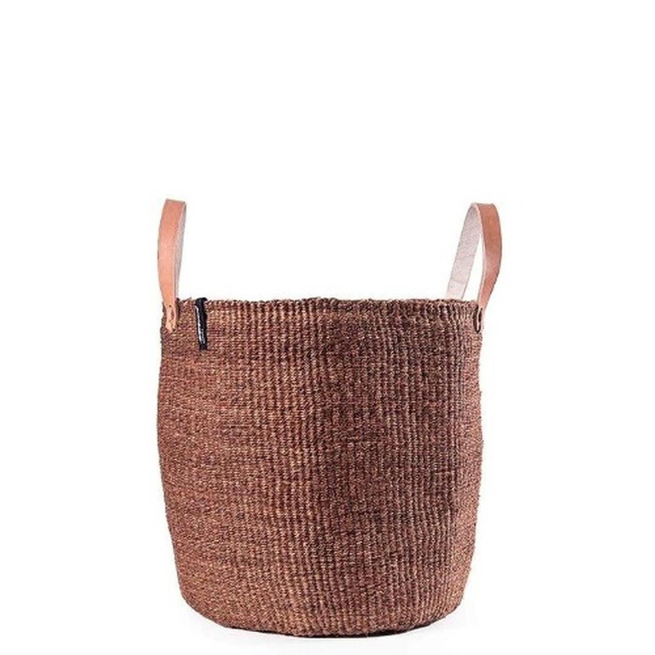 mifuko-dark-brown-medium-kiondo-market-basket - Kiondo Market Basket Dark Brown Medium