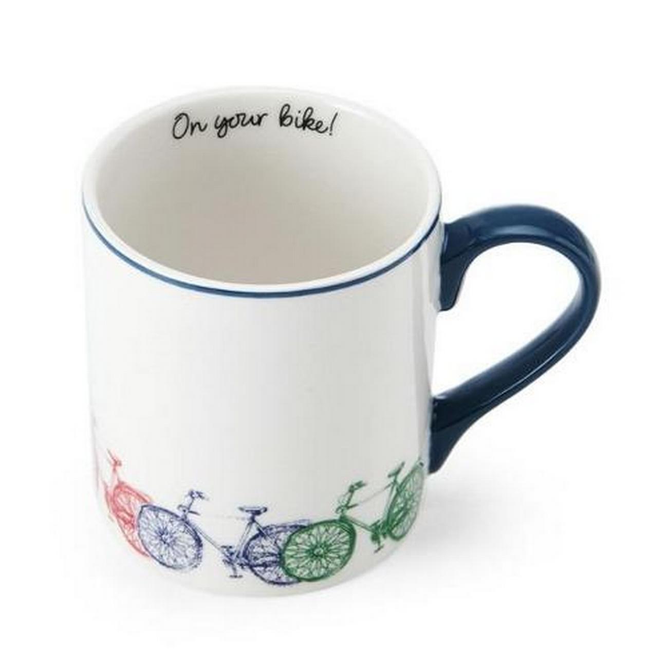 mikasa-bikes-porcelain-mug-280ml - Mikasa Bike Straight-Sided Porcelain Mug