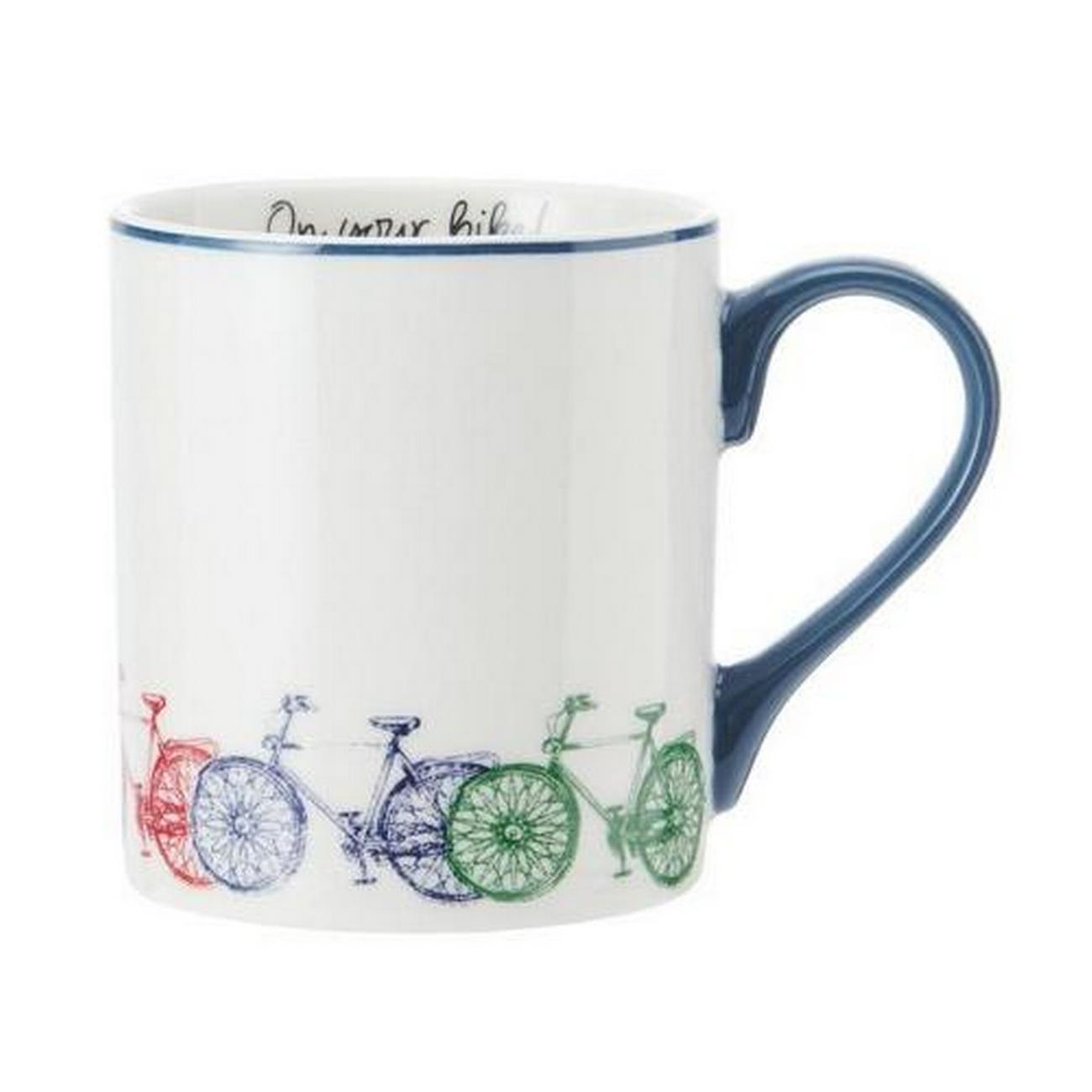 mikasa-bikes-porcelain-mug-280ml - Mikasa Bike Straight-Sided Porcelain Mug