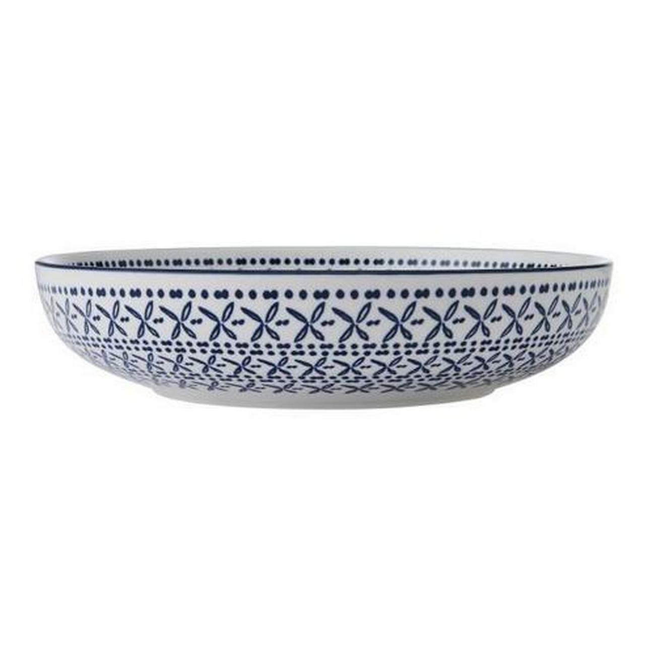 mikasa-blue-meditterranean-bowl-21cm - Mikasa Blue Mediterranean Stoneware Bowl